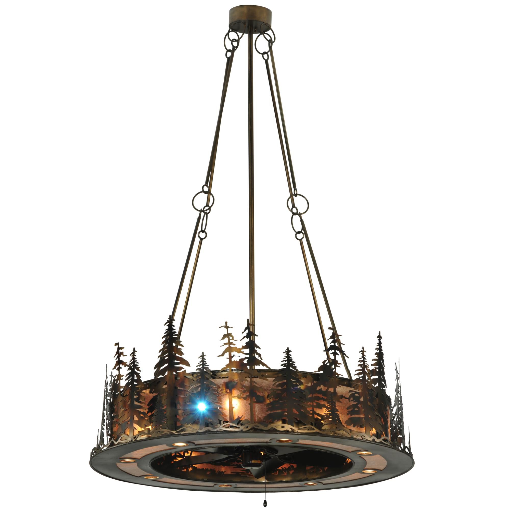 Tall Pines 48 Inch Chandelier Ceiling Fan by Meyda Lighting