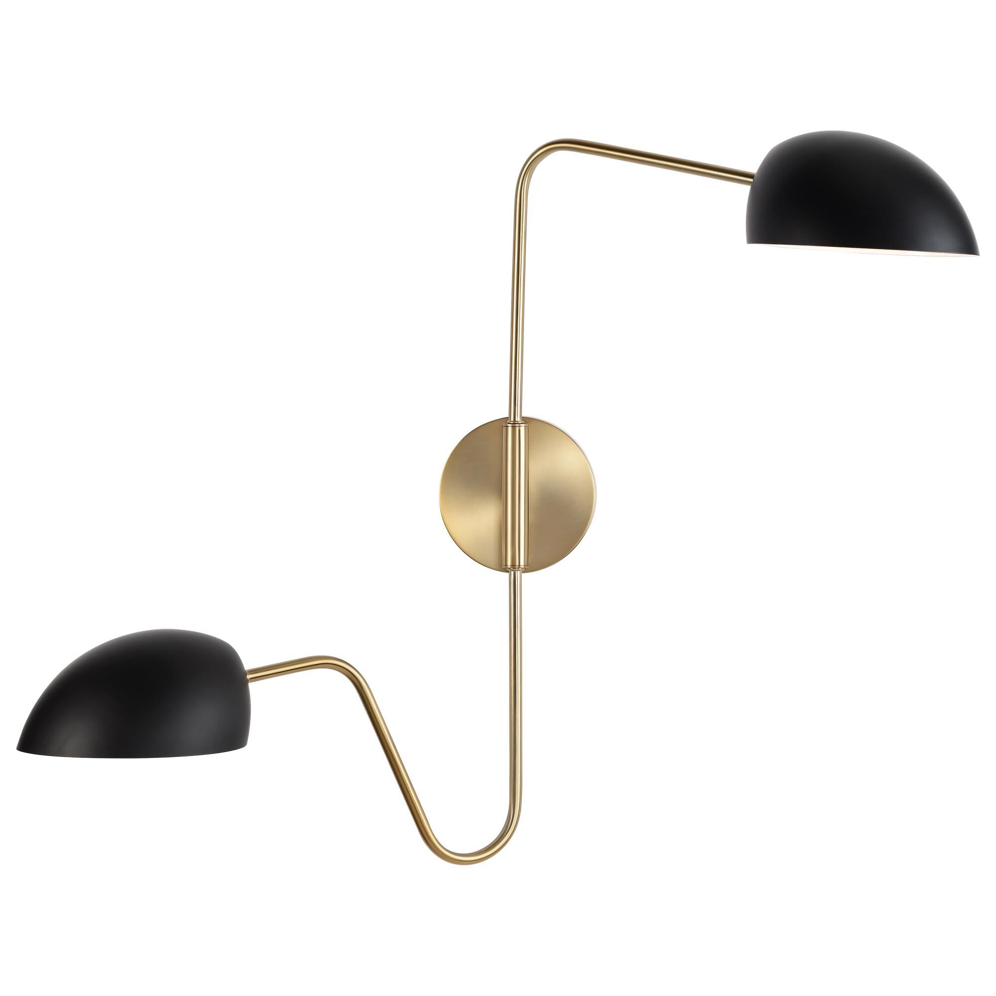 Shown in Matte Black and Burnished Brass finish