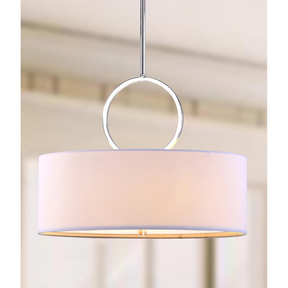 Shown in Chrome finish and White Cotton shade