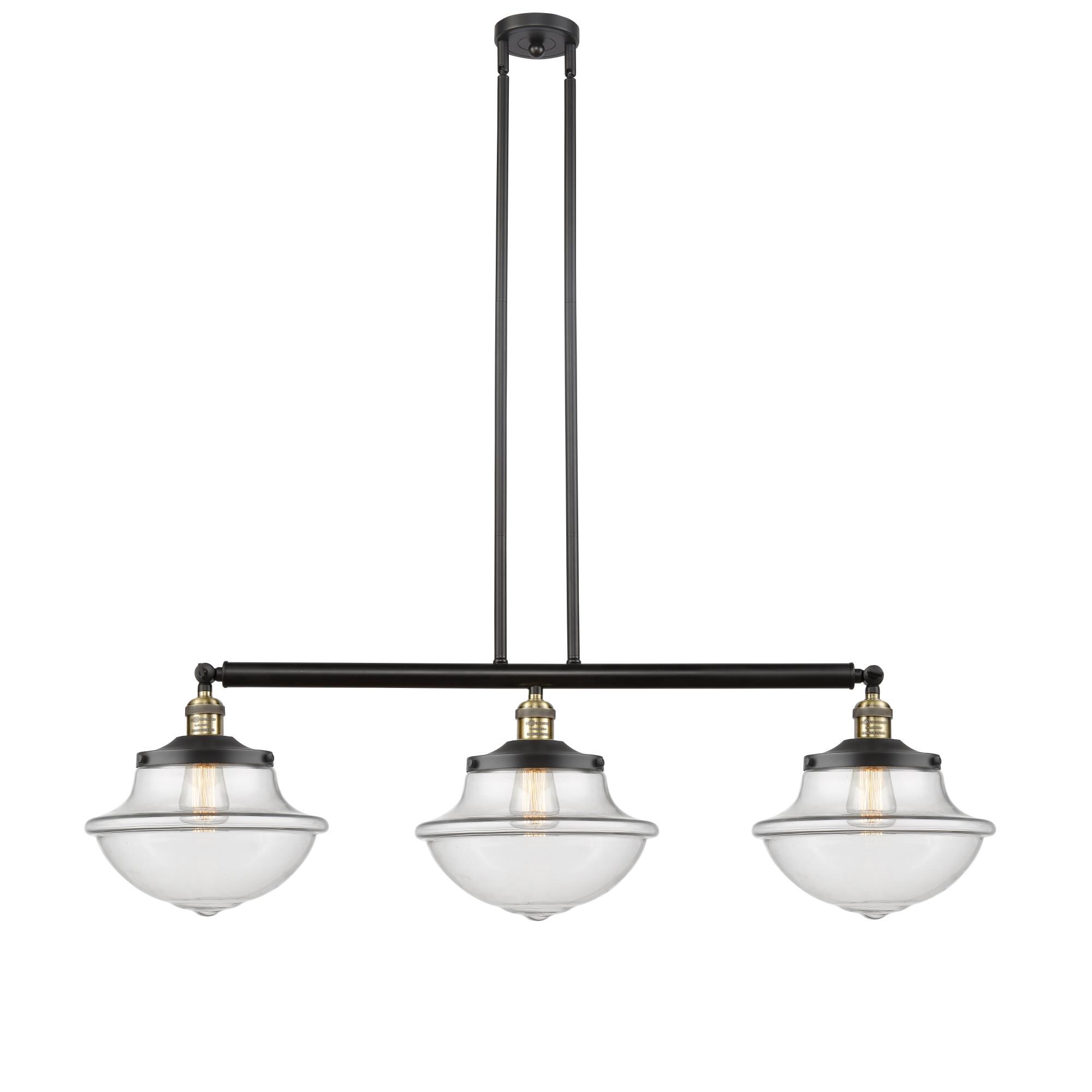 Bruno Marashlian Large Oxford 42 Inch 3 Light Linear Suspension Light by Innovations Lighting