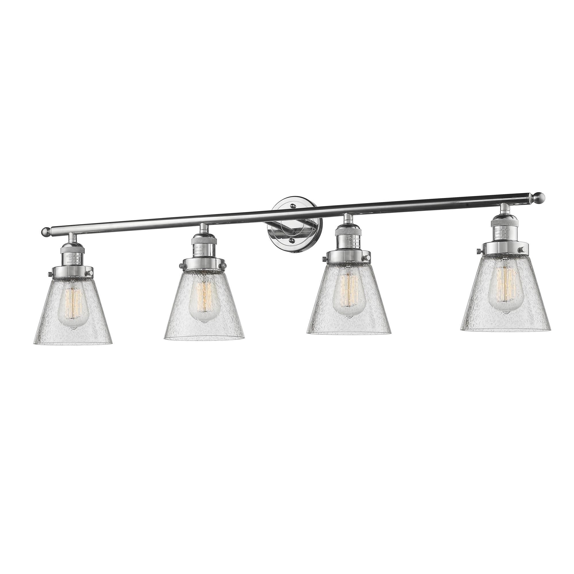 Shown in Polished Nickel finish and Seedy glass