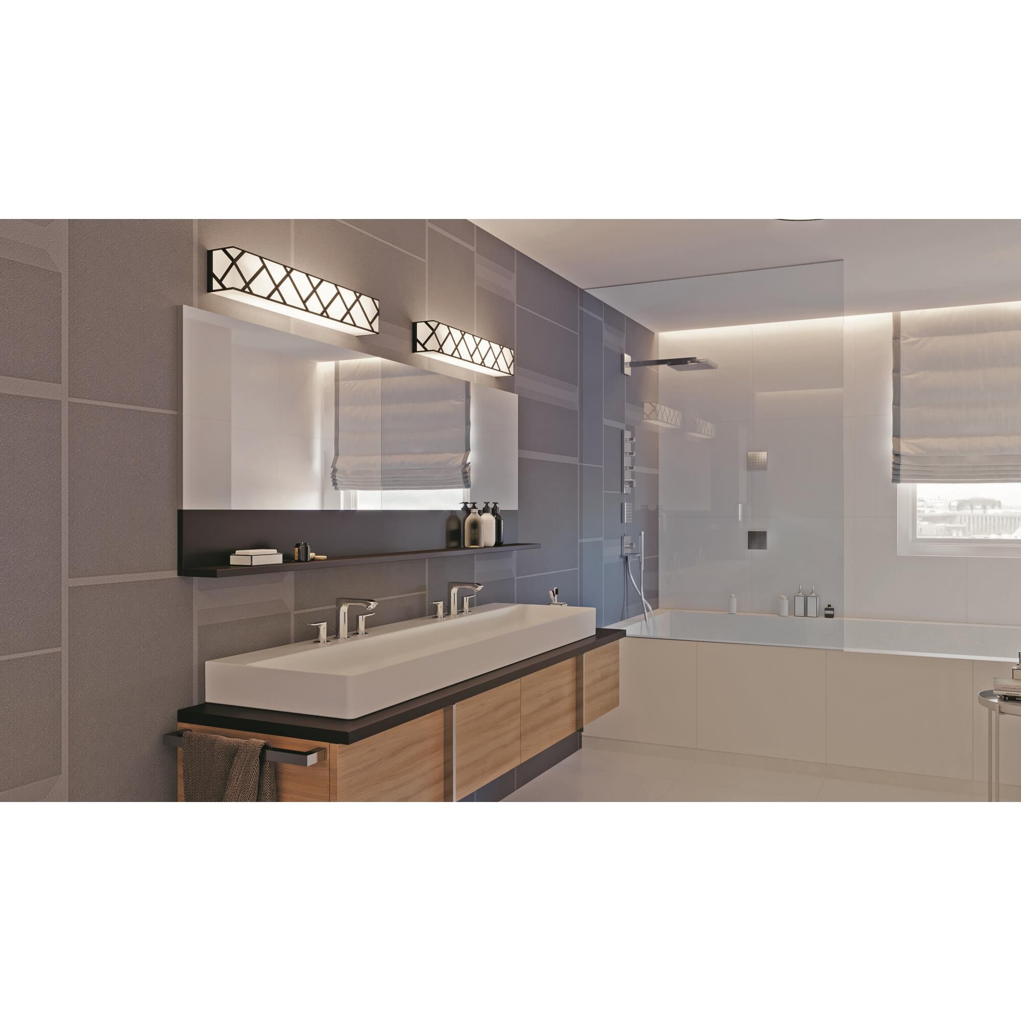 Shown in Black finish and White Acrylic shade