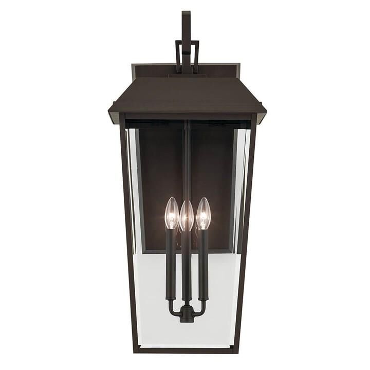 Mathus 30 Inch Tall 3 Light Outdoor Wall Light by Kichler Lighting