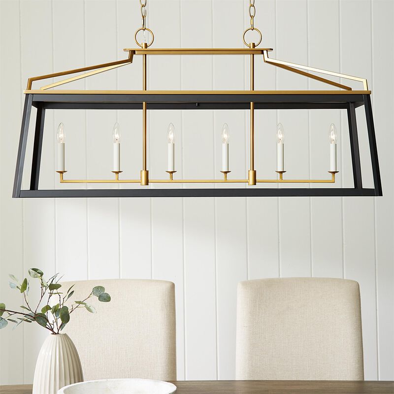 Chapman & Myers Carlow 48 Inch Linear Chandelier by Visual Comfort Studio