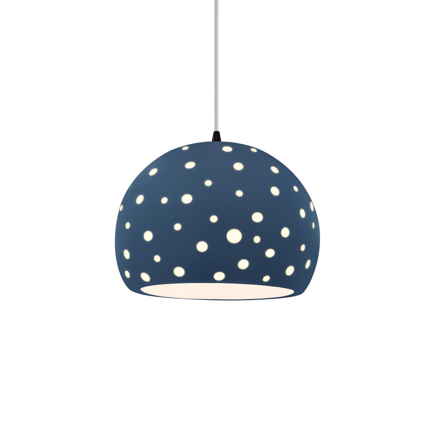Perforated Globe 10 Inch Large Pendant by Justice Design Group