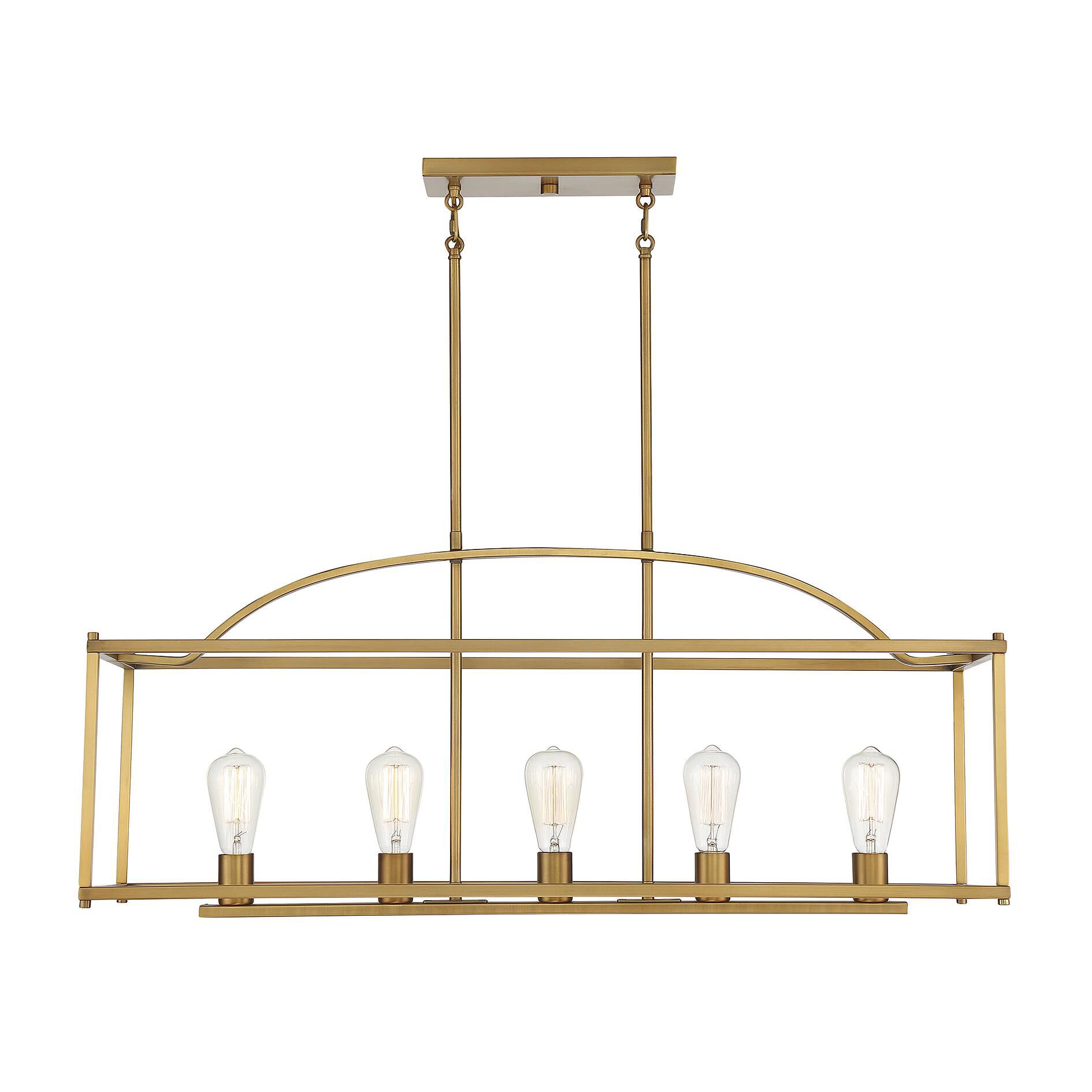 Palladian 38 Inch 5 Light Linear Suspension Light by Savoy House