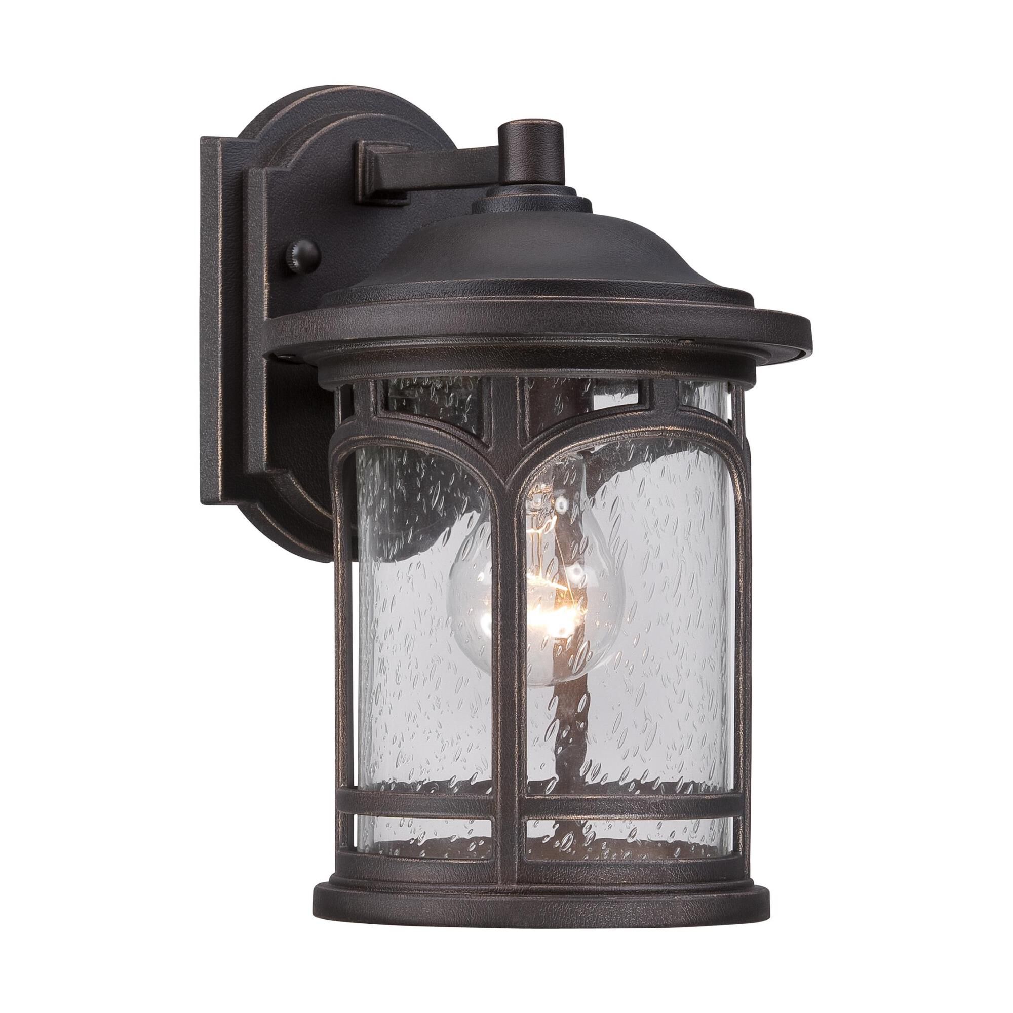 Shown in Palladian Bronze finish and Clear Seedy glass