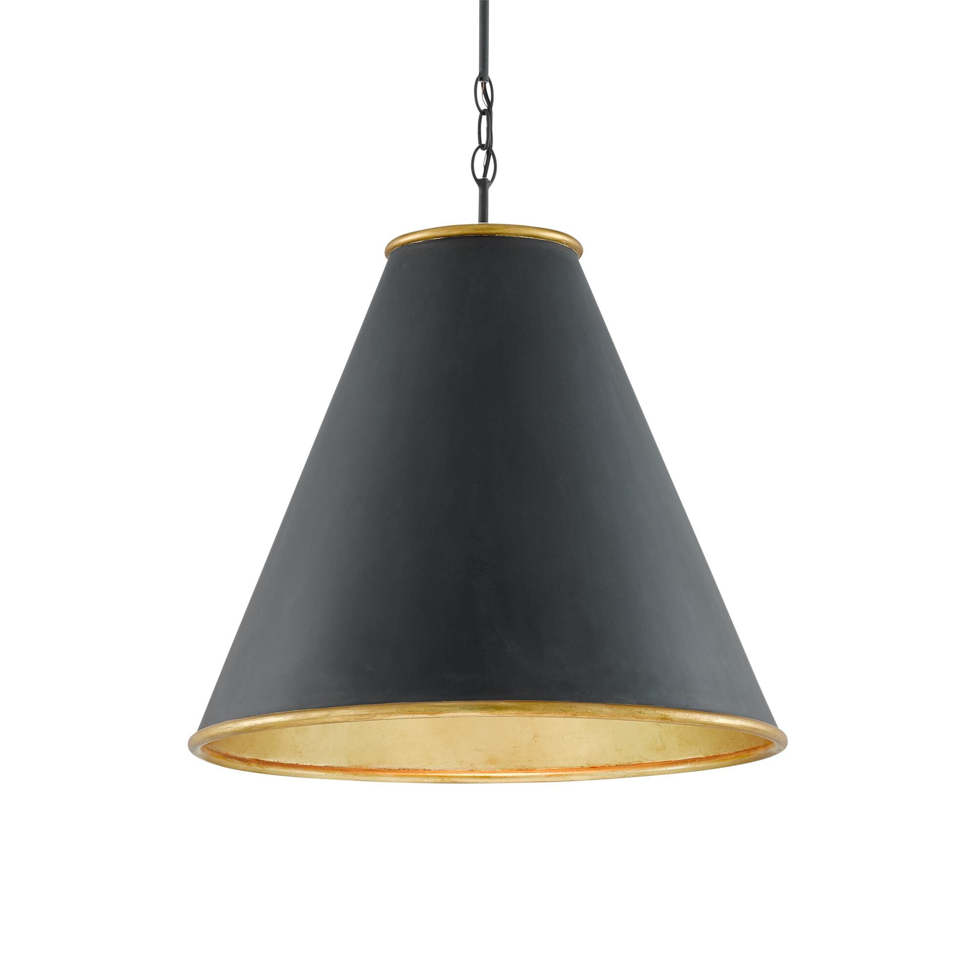 Shown in Antique Black/Contemporary Gold Leaf/Painted Gold finish