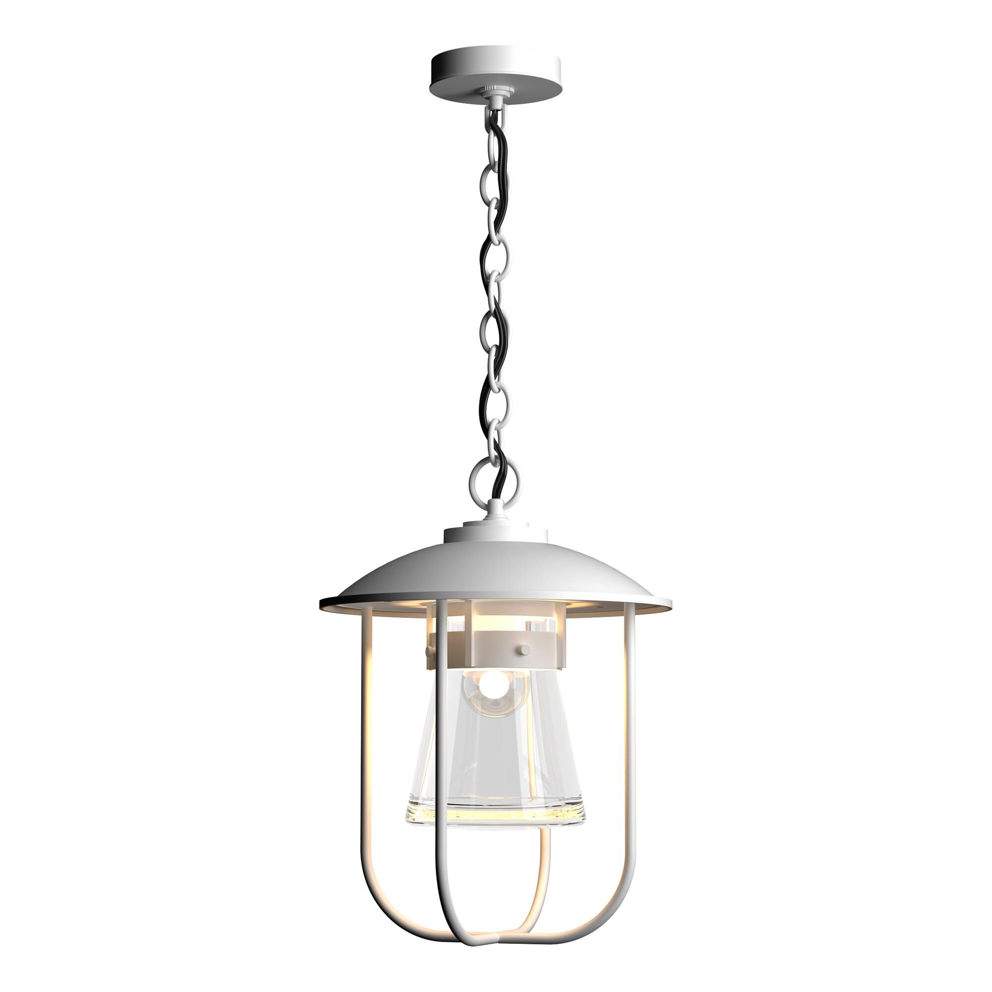 Shown in Coastal White finish and Clear glass
