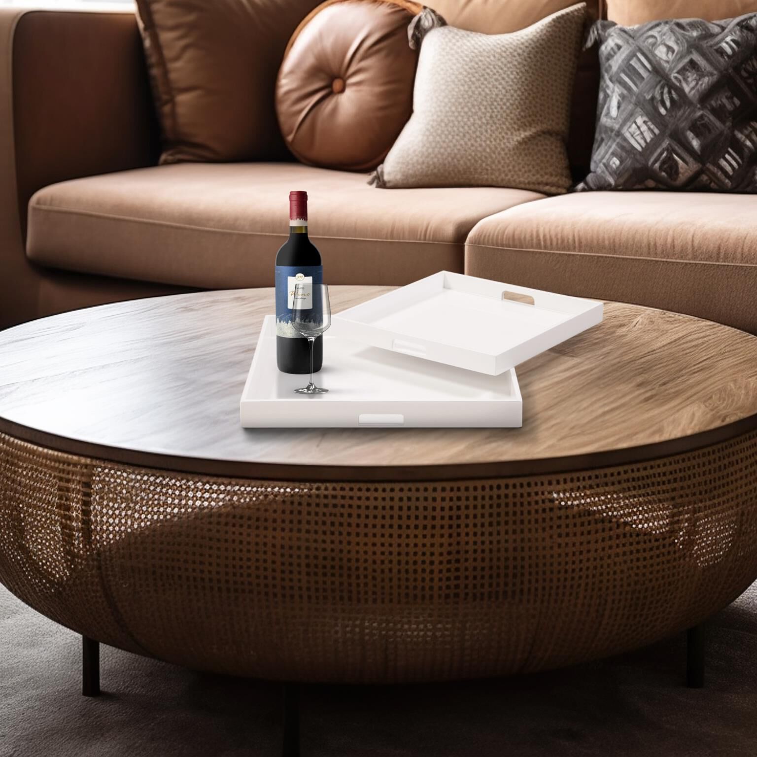 Lacquer Square Tray by Howard Elliott Collection