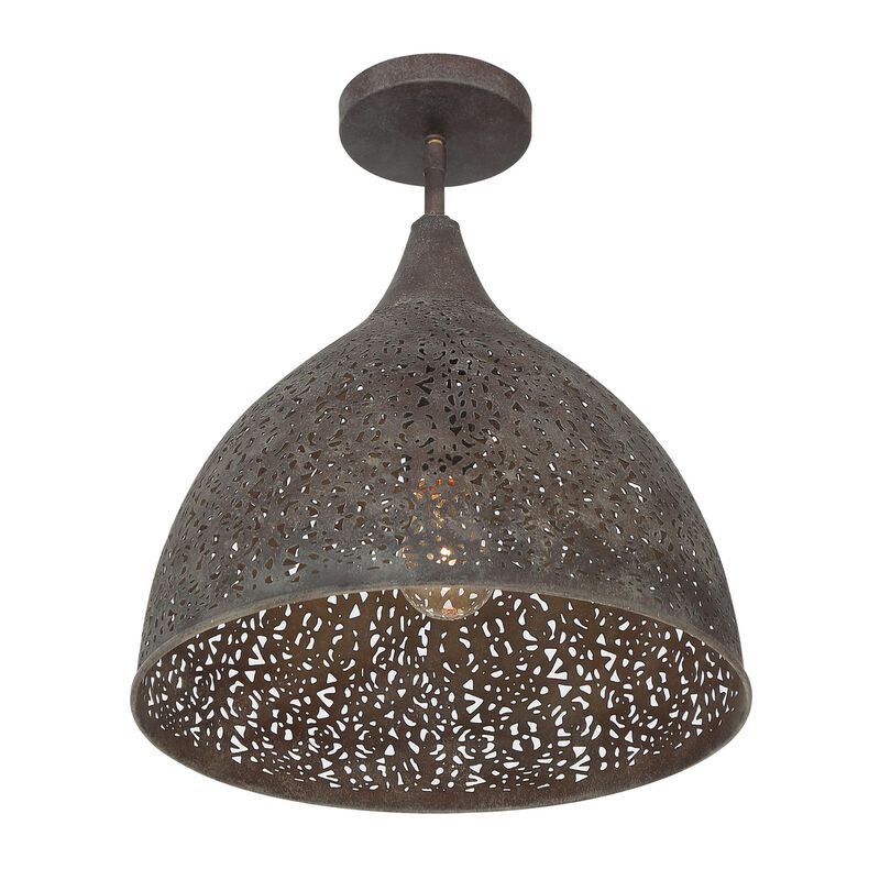 Jasmine 14 Inch Semi Flush Mount by Crystorama