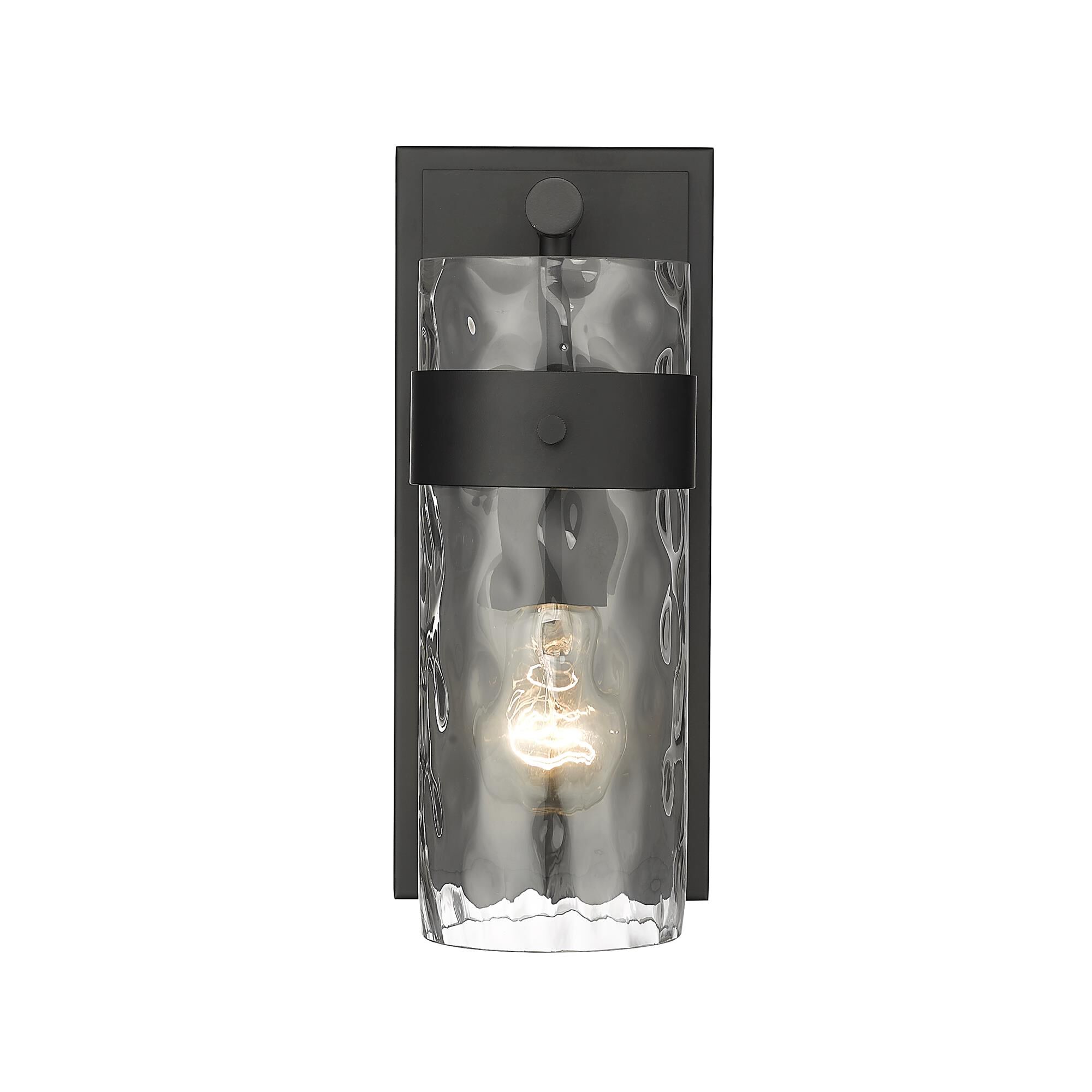 Shown in Matte Black finish and Glass shade