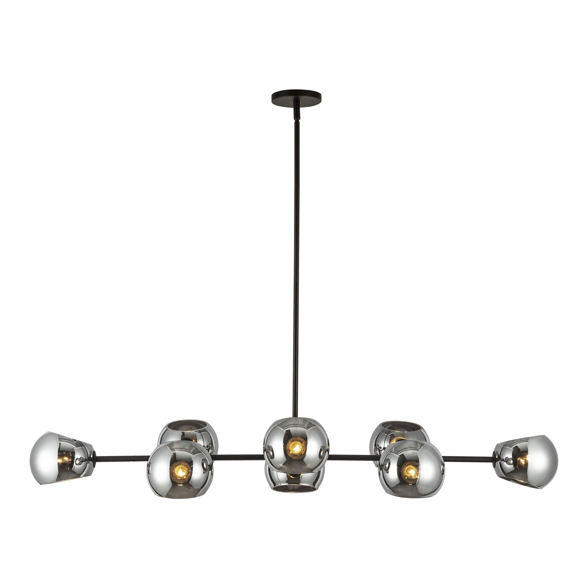 Shown in Matte Black finish and Smoked Solid glass