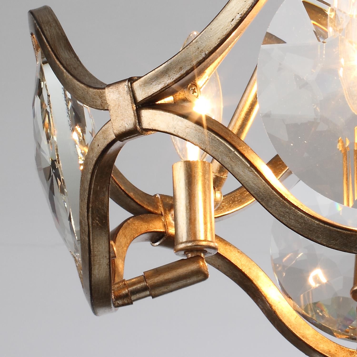 Quincy 16 Inch 4 Light Semi Flush Mount by Crystorama