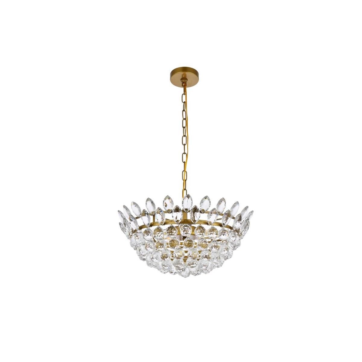 Shown in Brass finish and Royal Cut Clear crystal