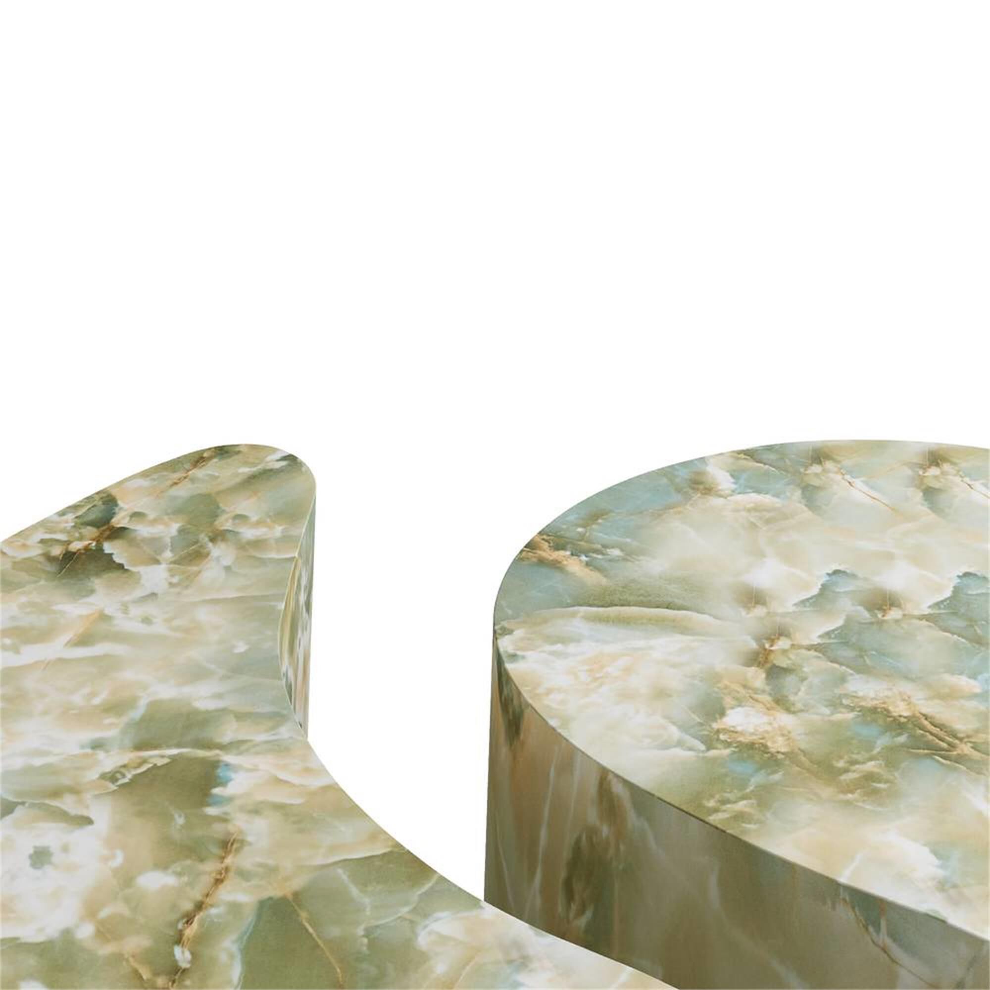 Shown in Jade Faux Marble finish
