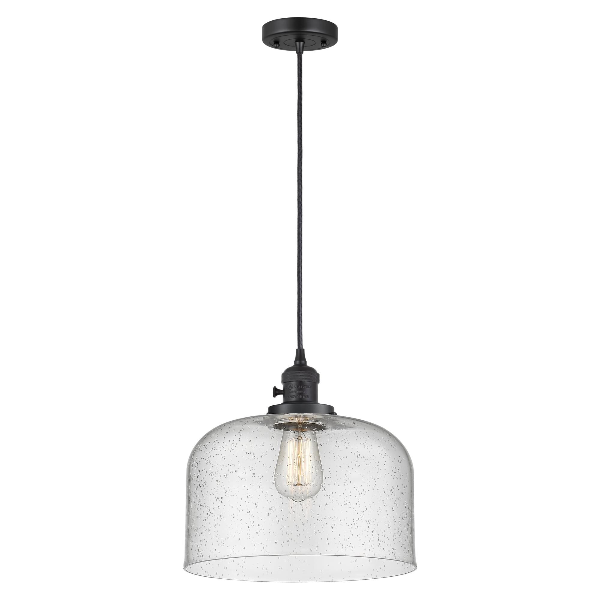 Shown in Matte Black finish and Seedy glass