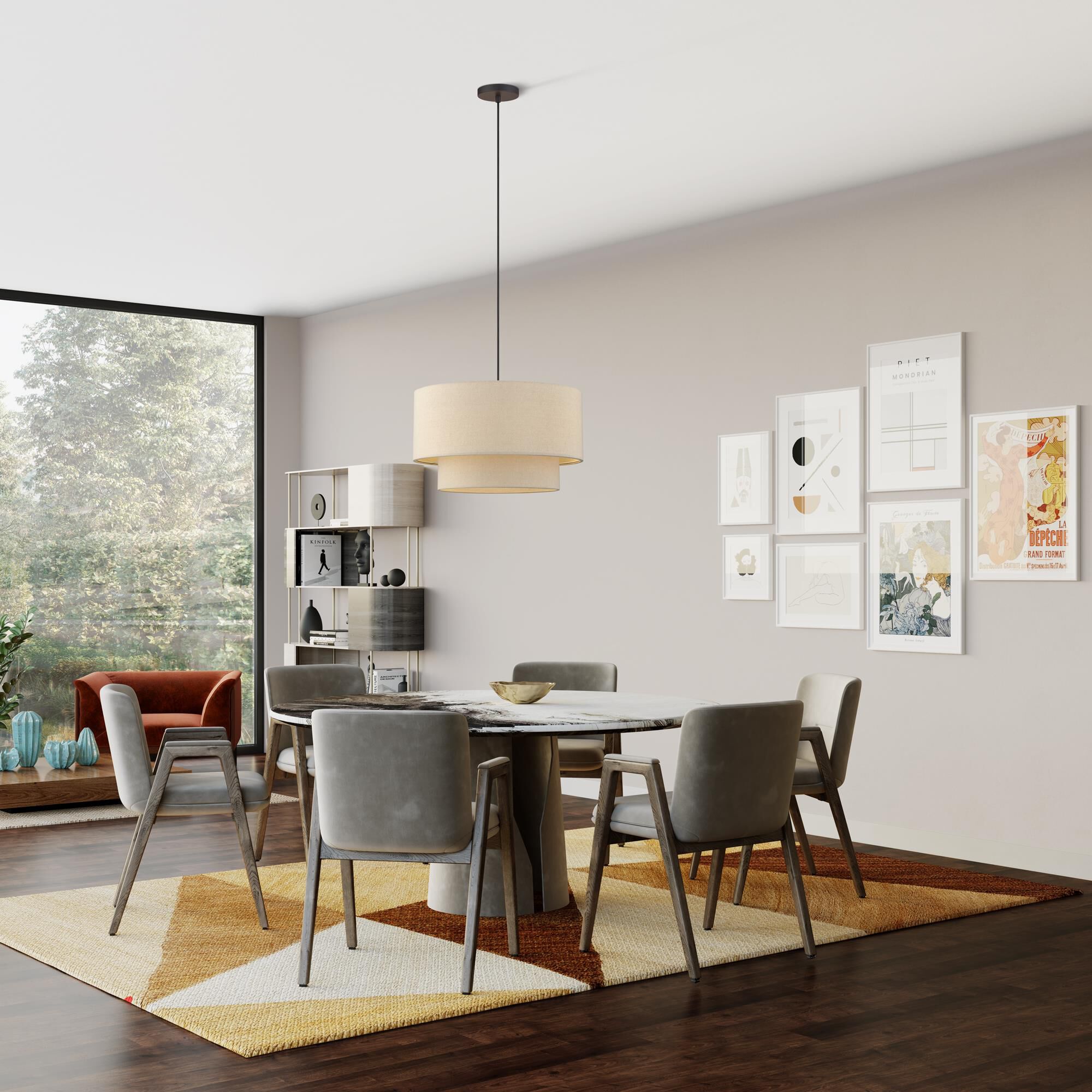 Bellingham 20 Inch Large Pendant by Livex Lighting