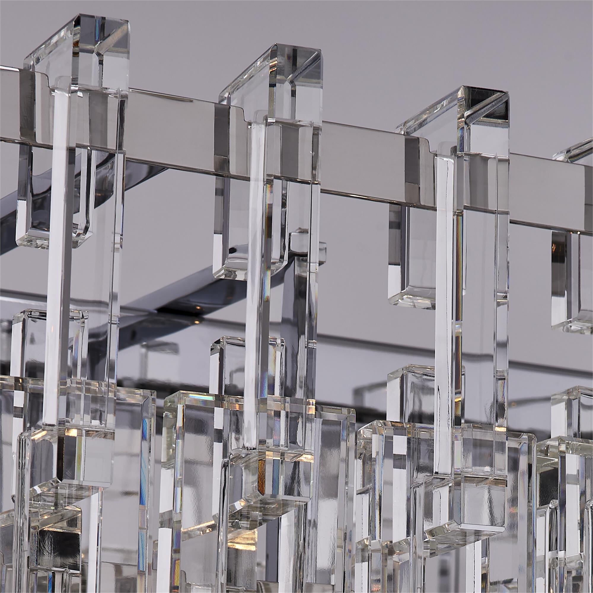 Shown in Chrome finish and Firenze Clear crystal
