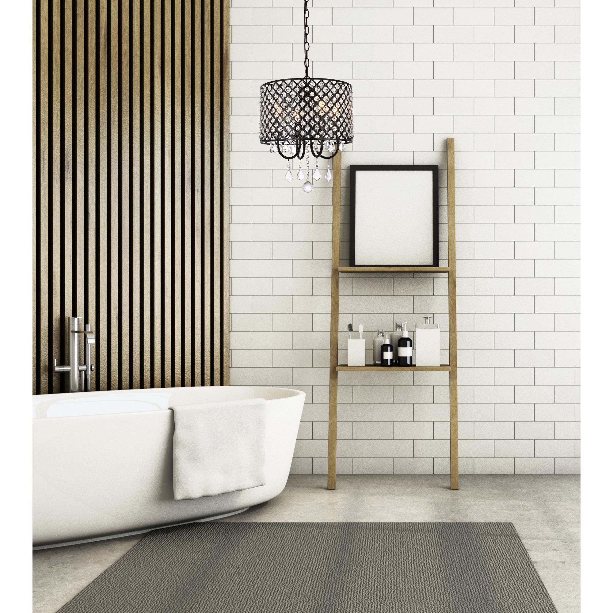 Shown in Black finish and Clear Royal Cut crystal