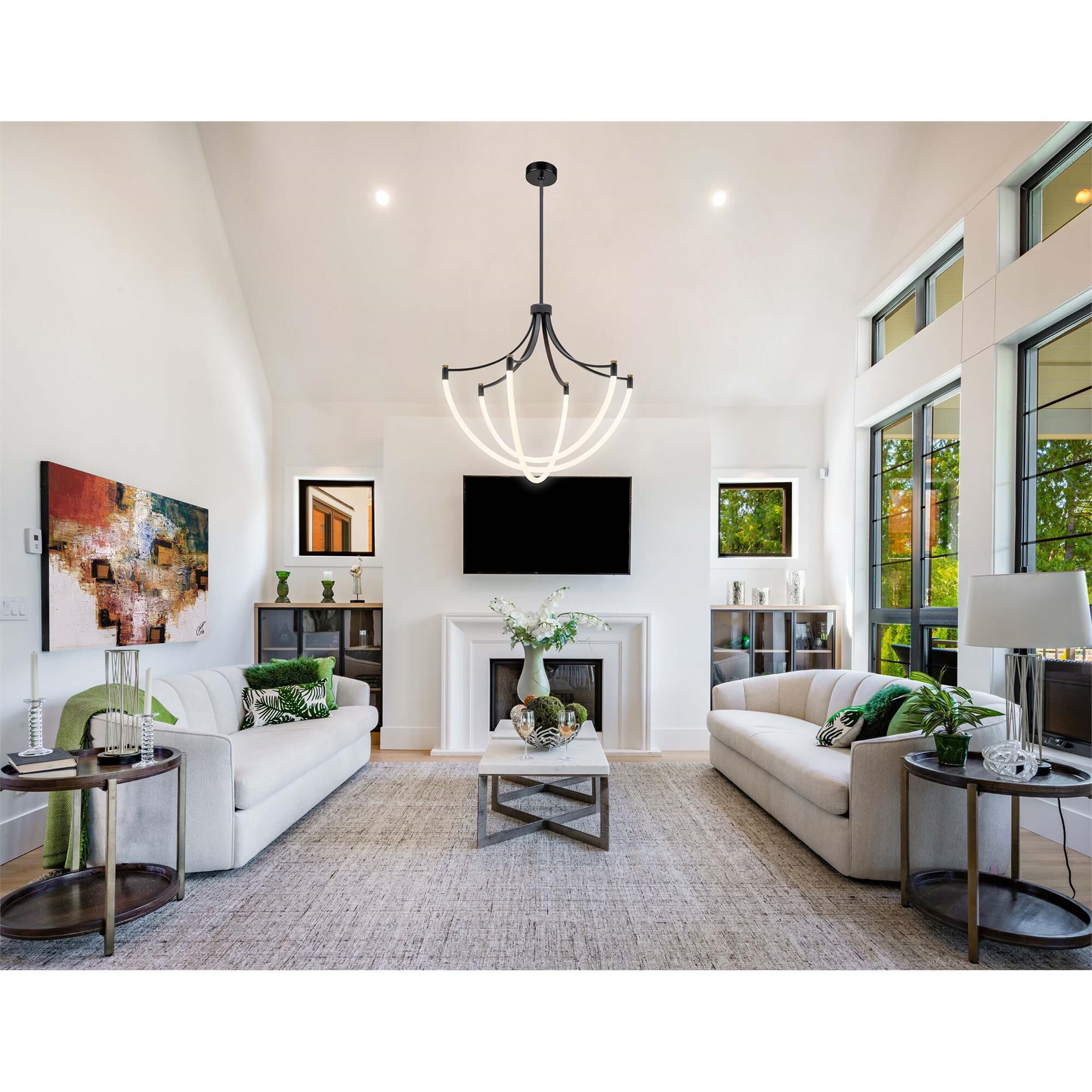 Kevin Kraemer Cascata 28 Inch 3 Light Chandelier,