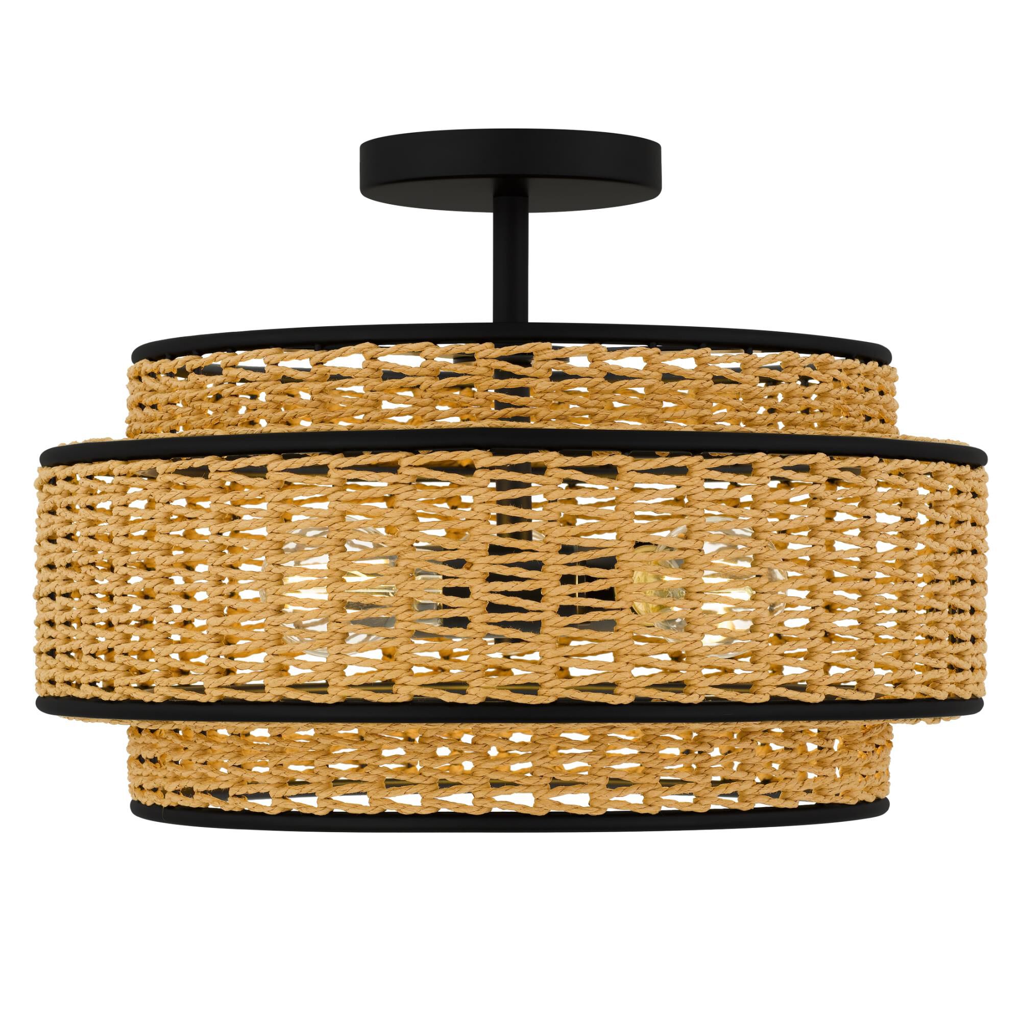 Teton 16 Inch Semi Flush Mount by Quoizel