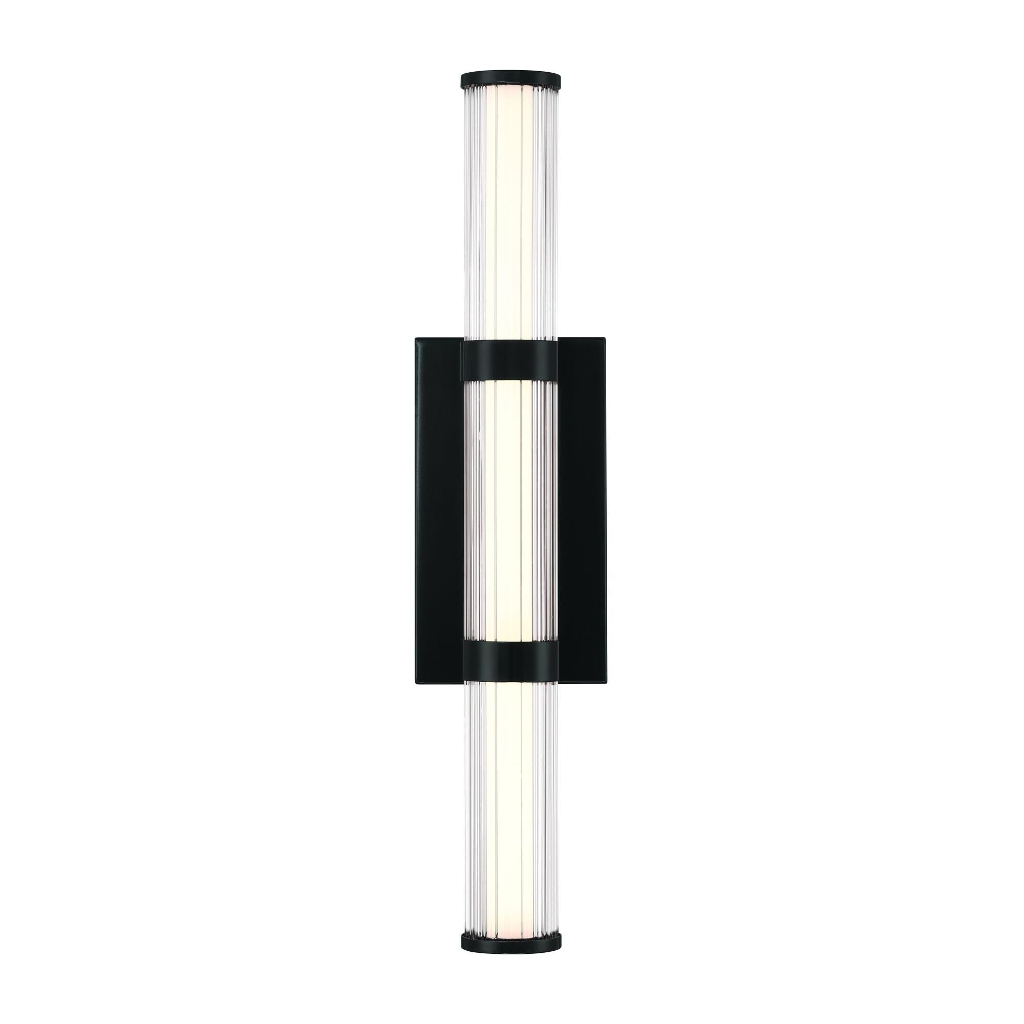 Shown in Black finish and Glass shade
