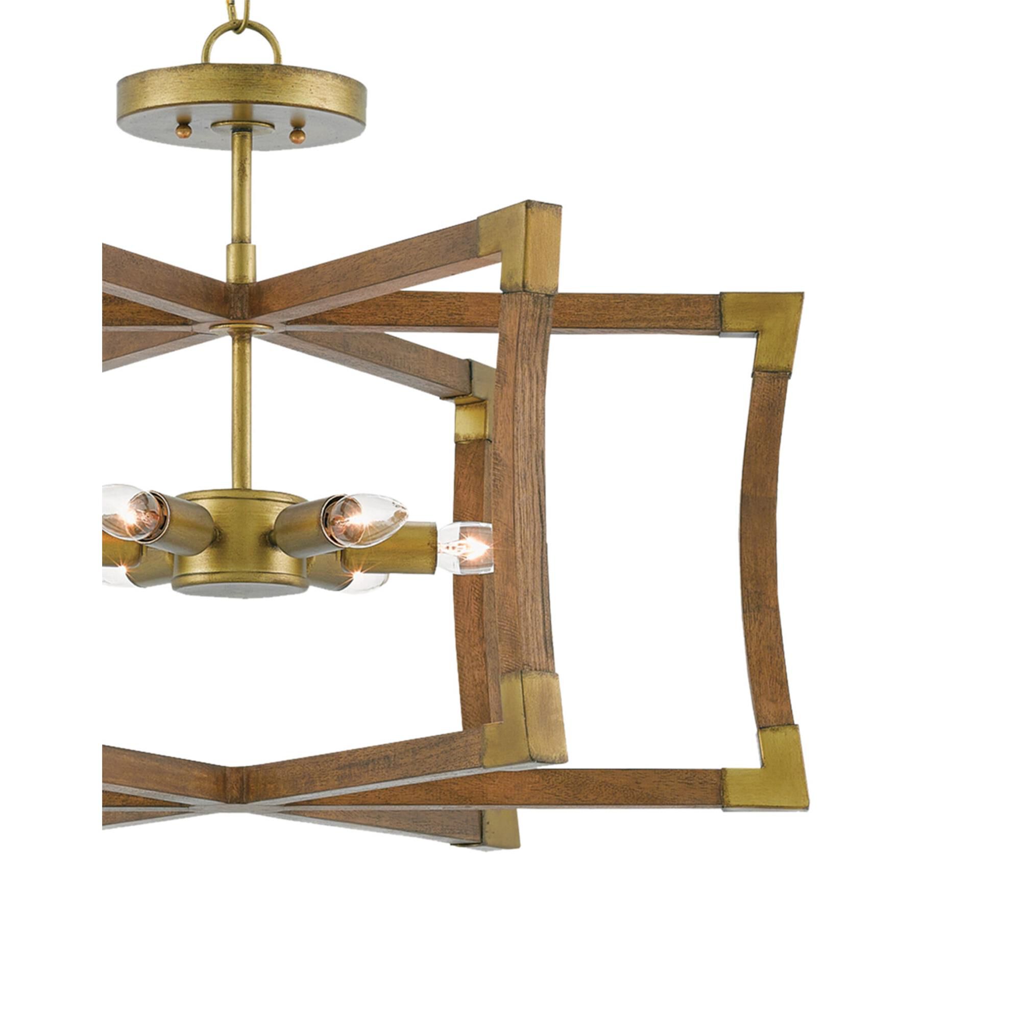 Bastian 27 Inch 6 Light Semi Flush Mount,