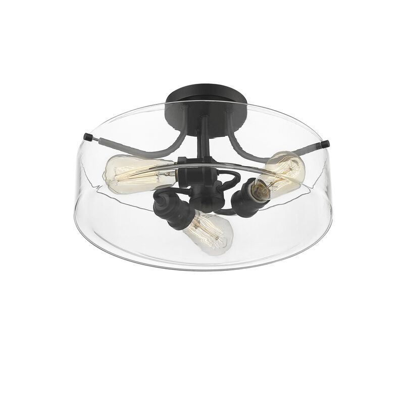 Delaney 15 Inch 3 Light Semi Flush Mount by Z-Lite