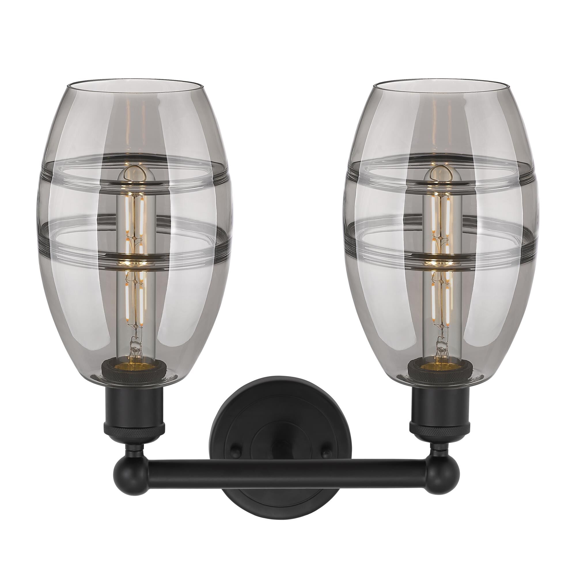 Shown in Matte Black finish and Light Smoke glass