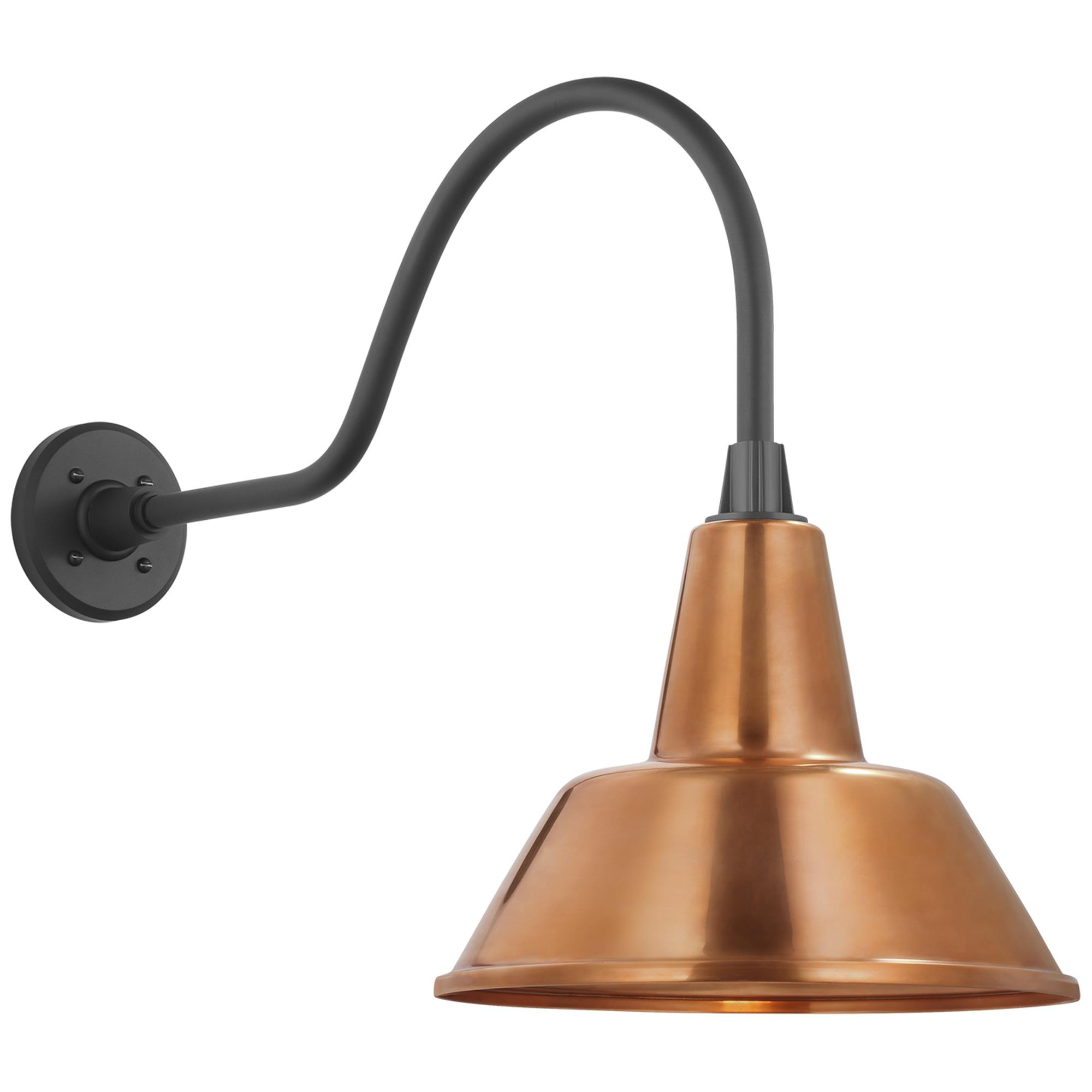 Shown in Matte Black finish and Copper shade