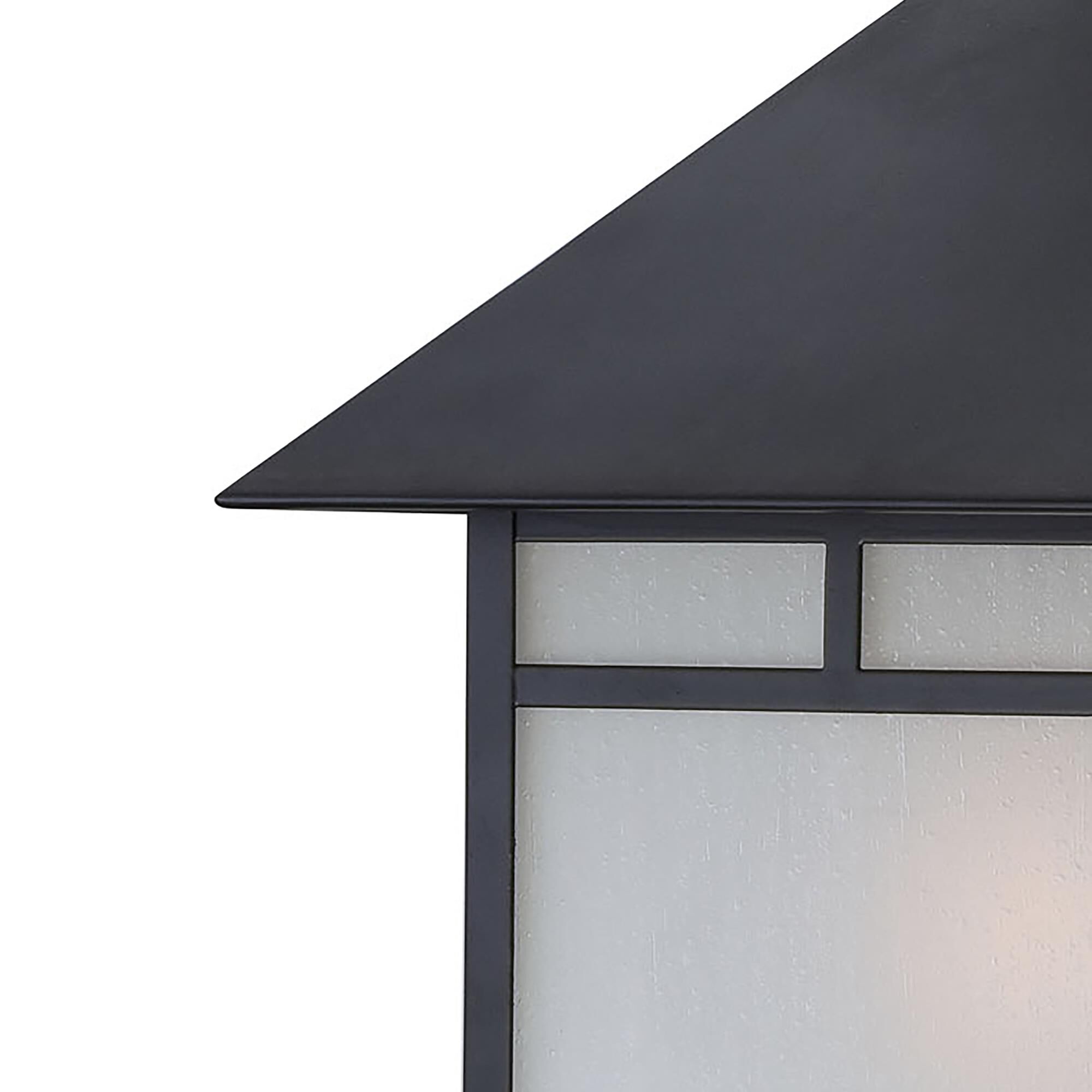 Shown in Stone Black finish and Frosted Seed glass