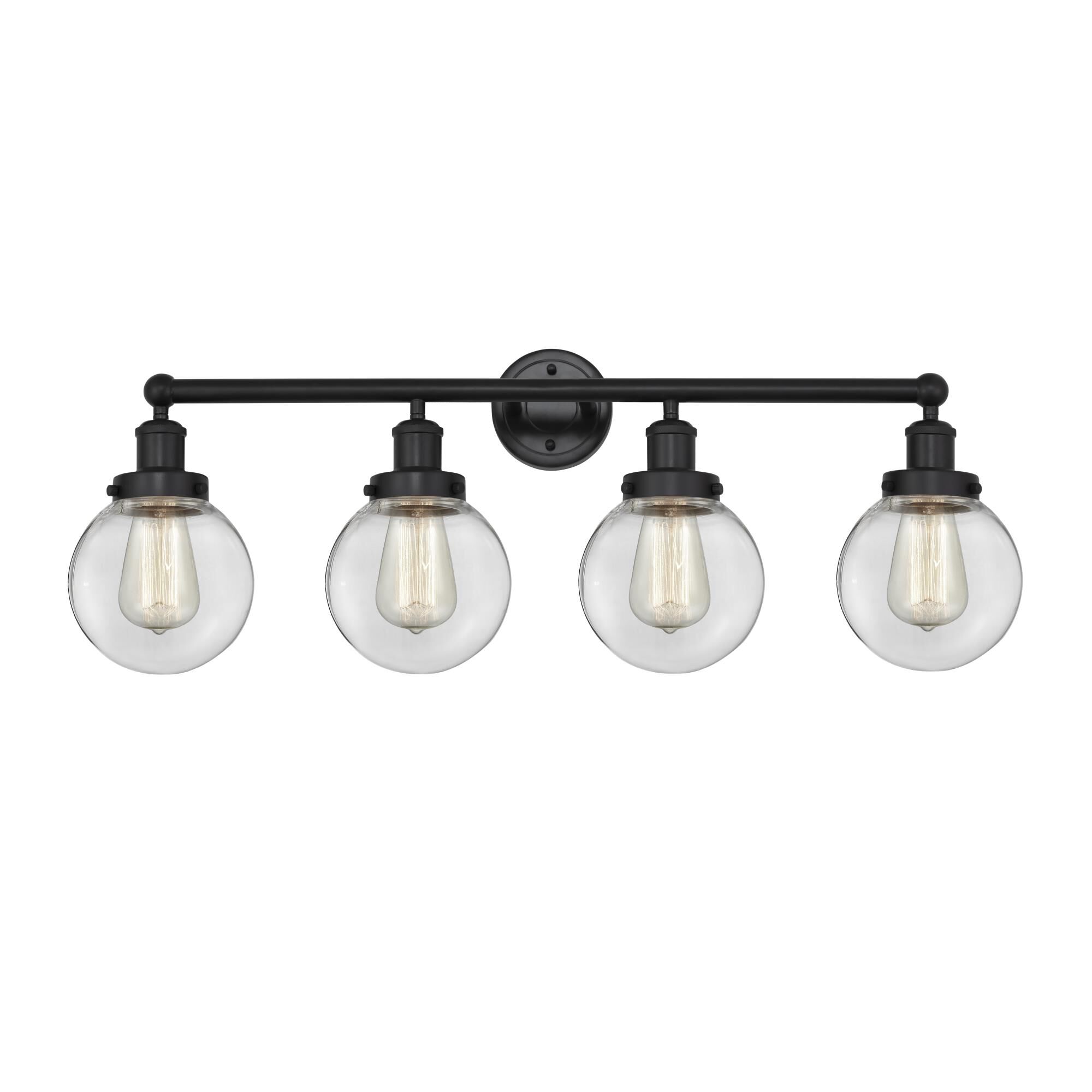 Shown in Matte Black, Clear finish and Clear glass and Clear Glass shade