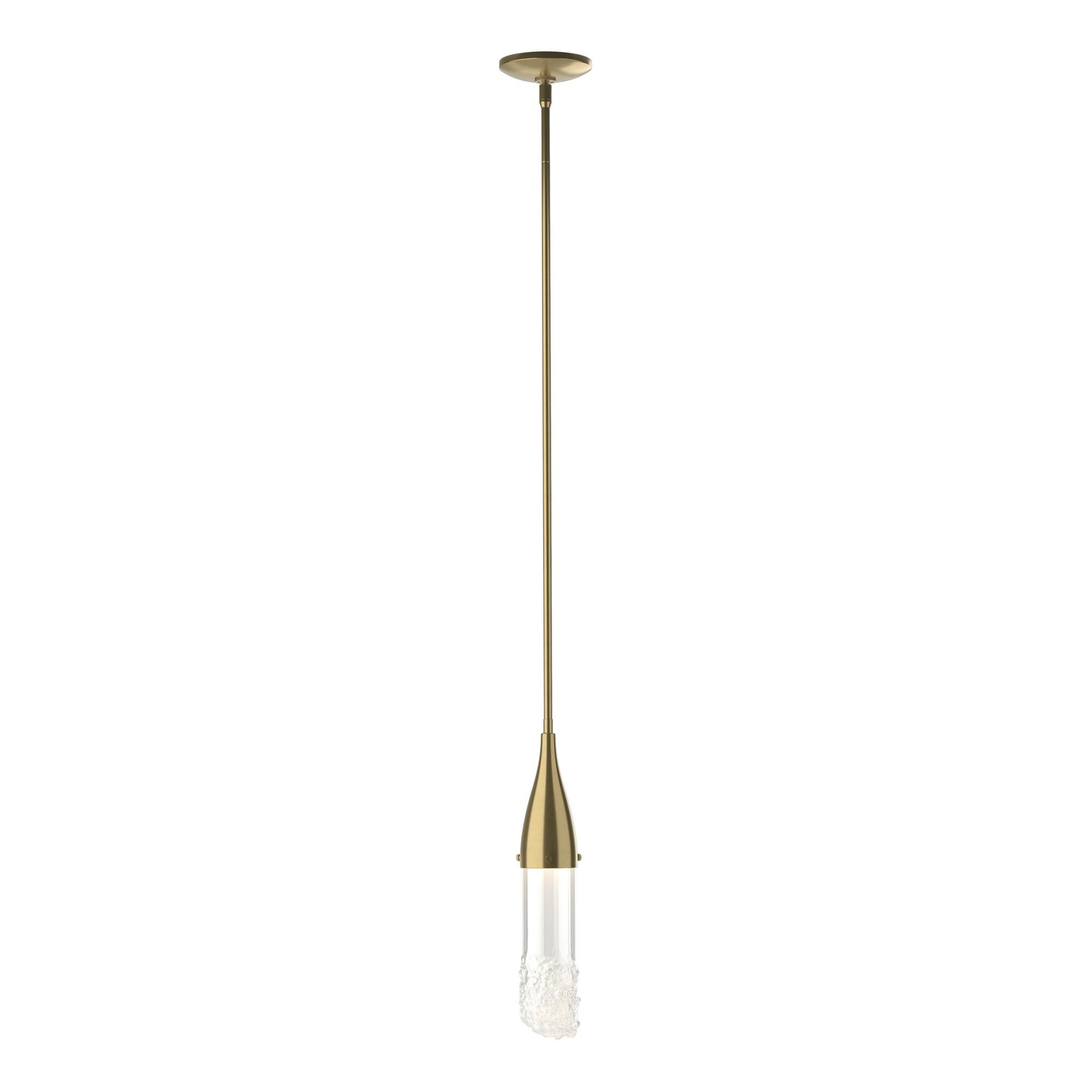 Shown in Modern Brass finish and Clear glass