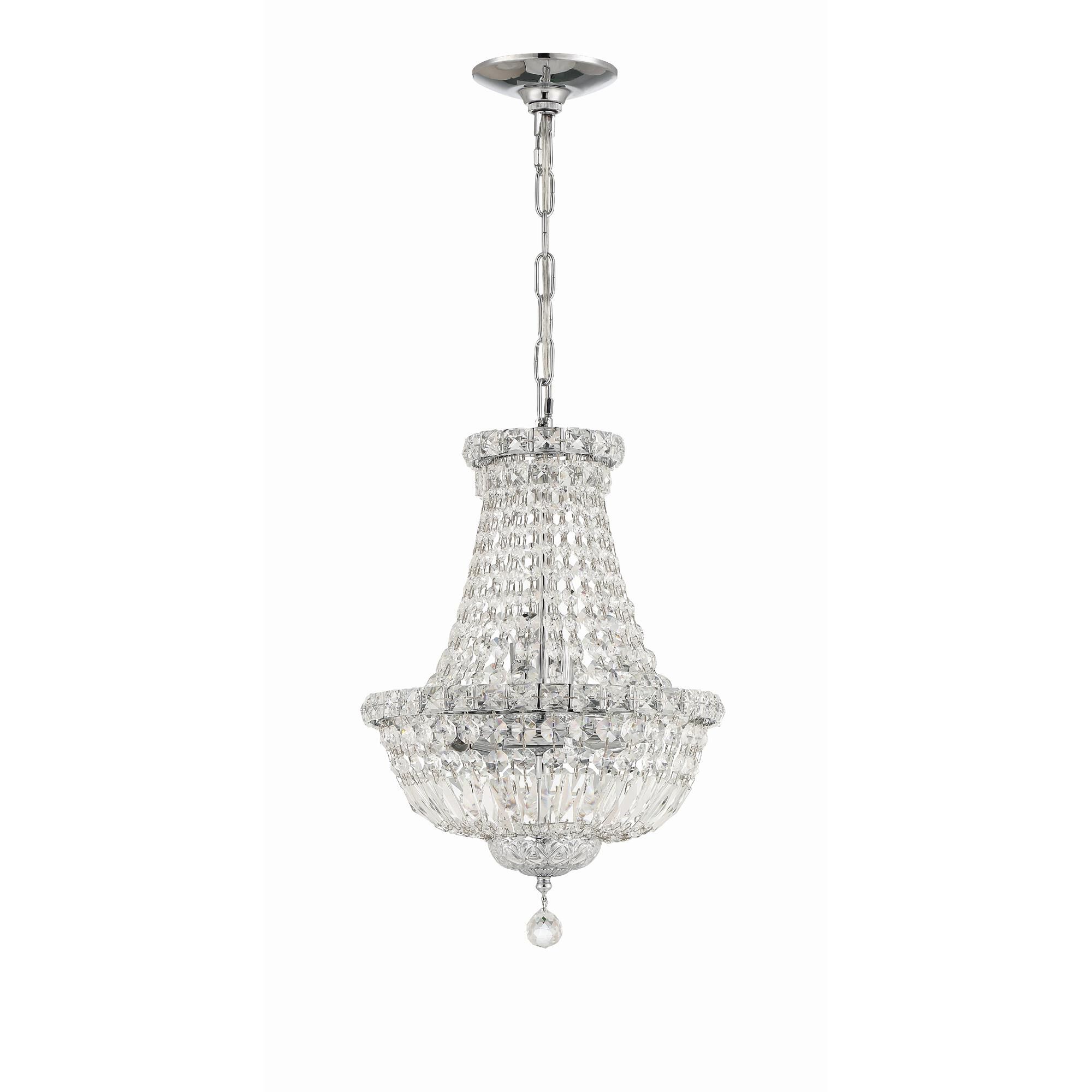 Shown in Polished Chrome finish and Hand Cut crystal
