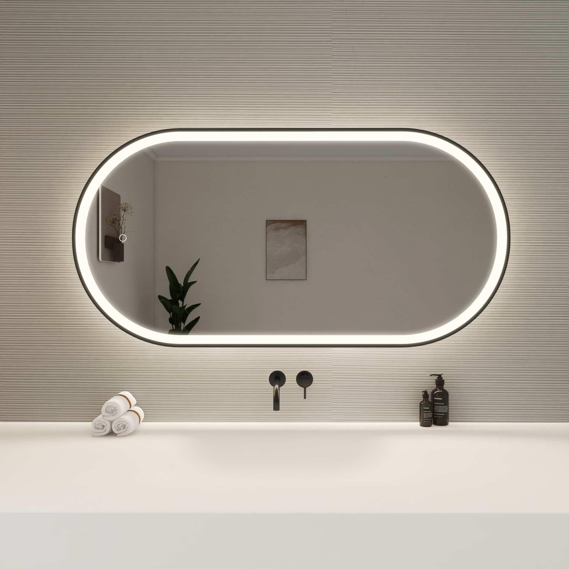 Harmoni 48 Inch Oval LED Lighted Mirror by Elegant Decor