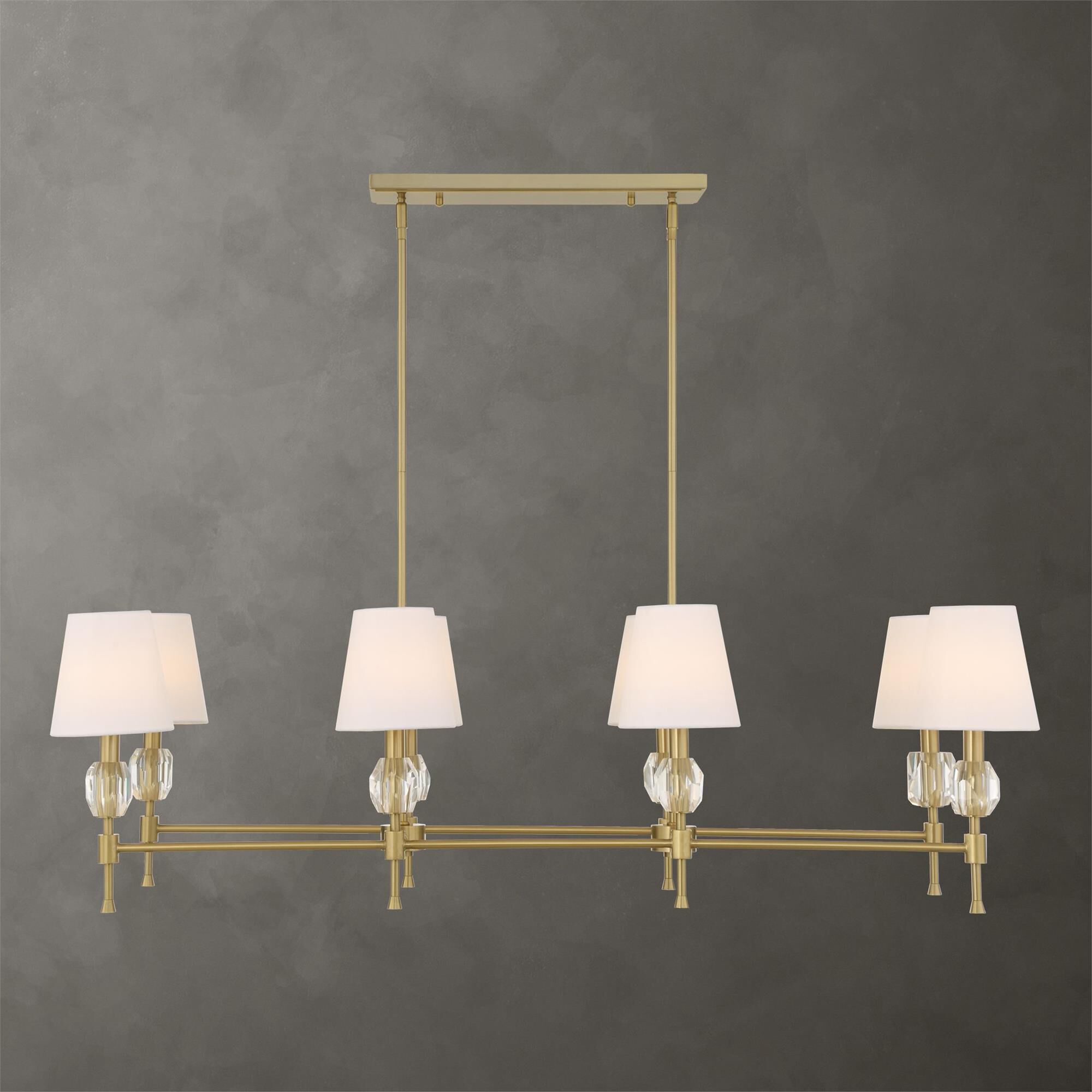 Shown in Brass and White finish