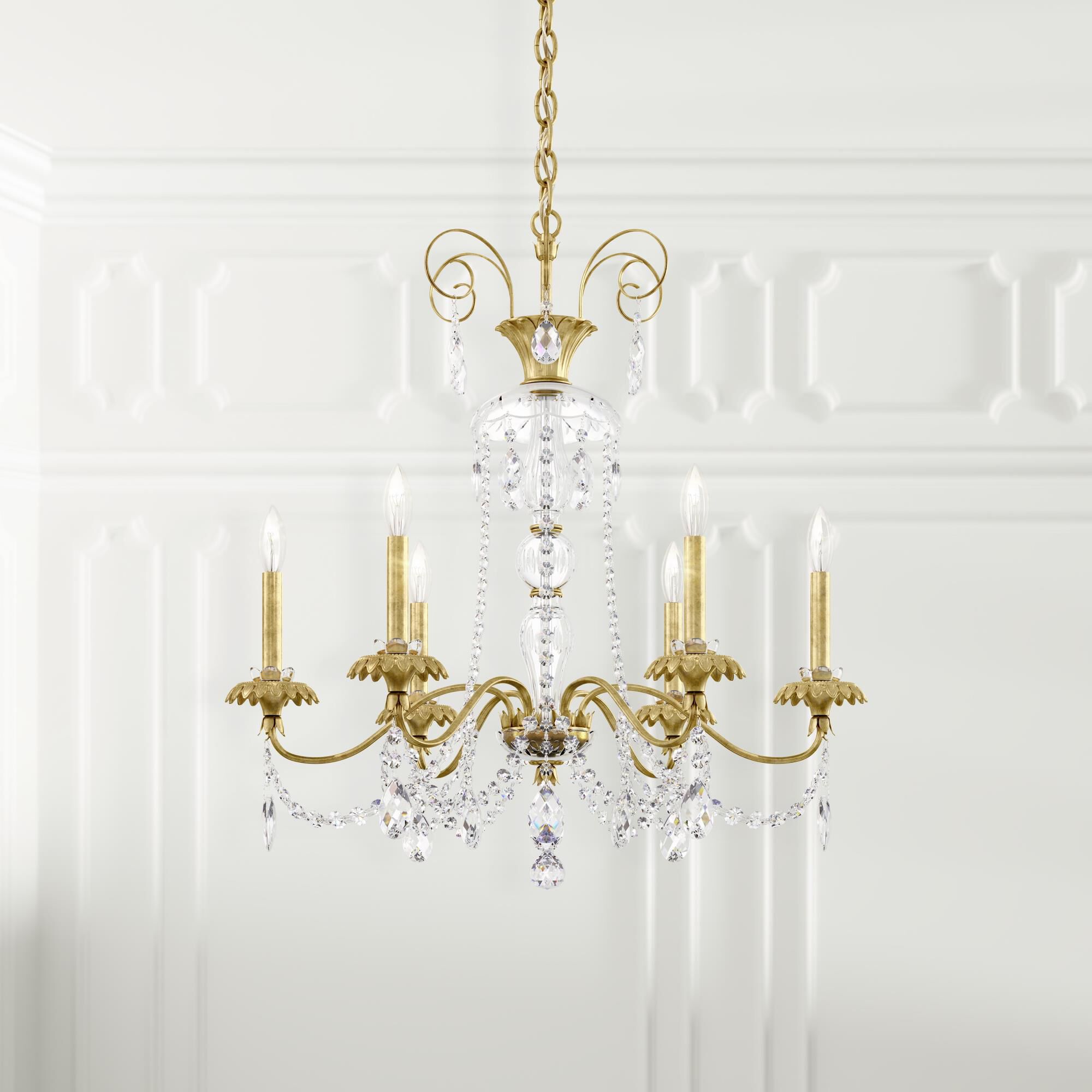 Helenia 28 Inch 6 Light Chandelier by Schonbek