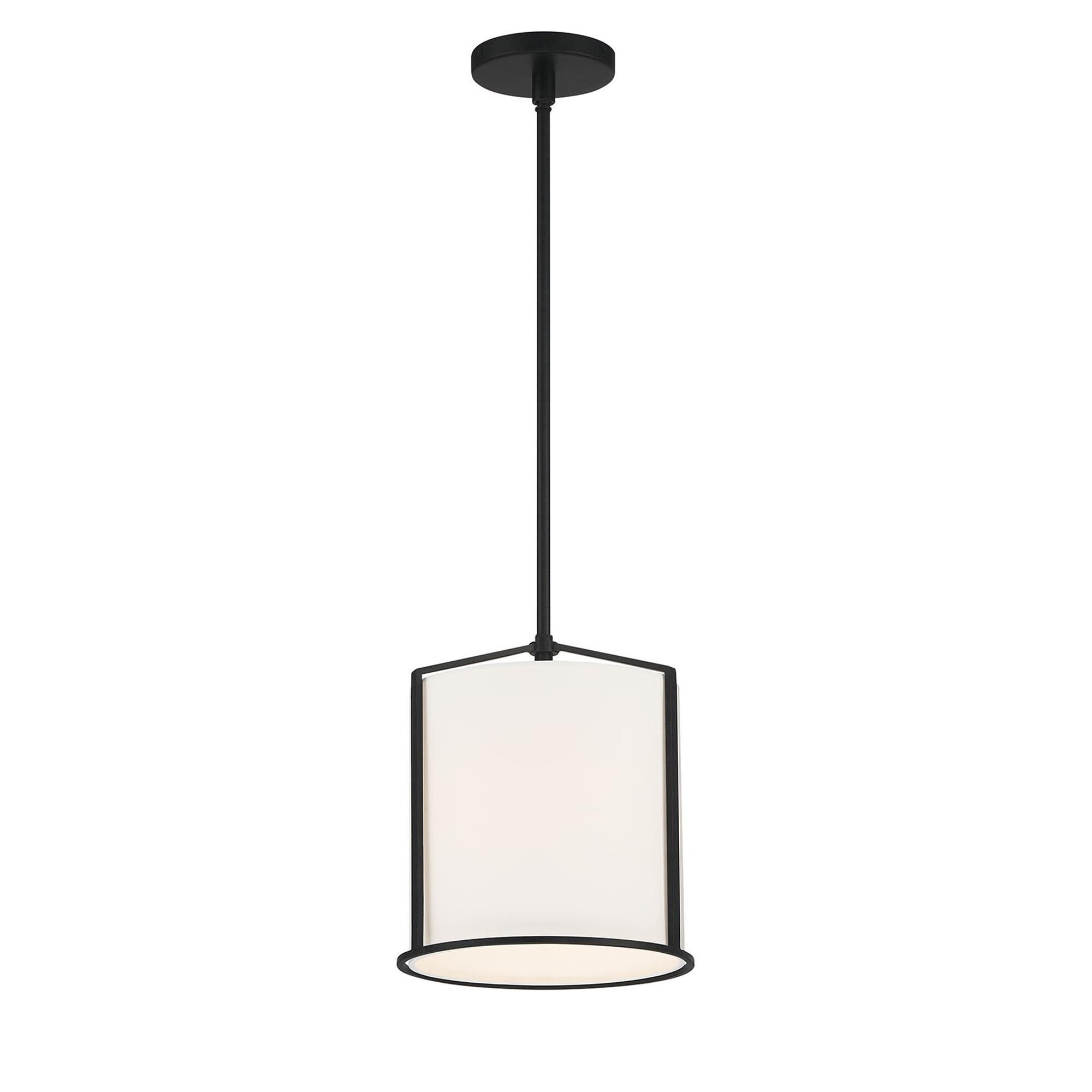 Shown in Black finish and Fabric shade