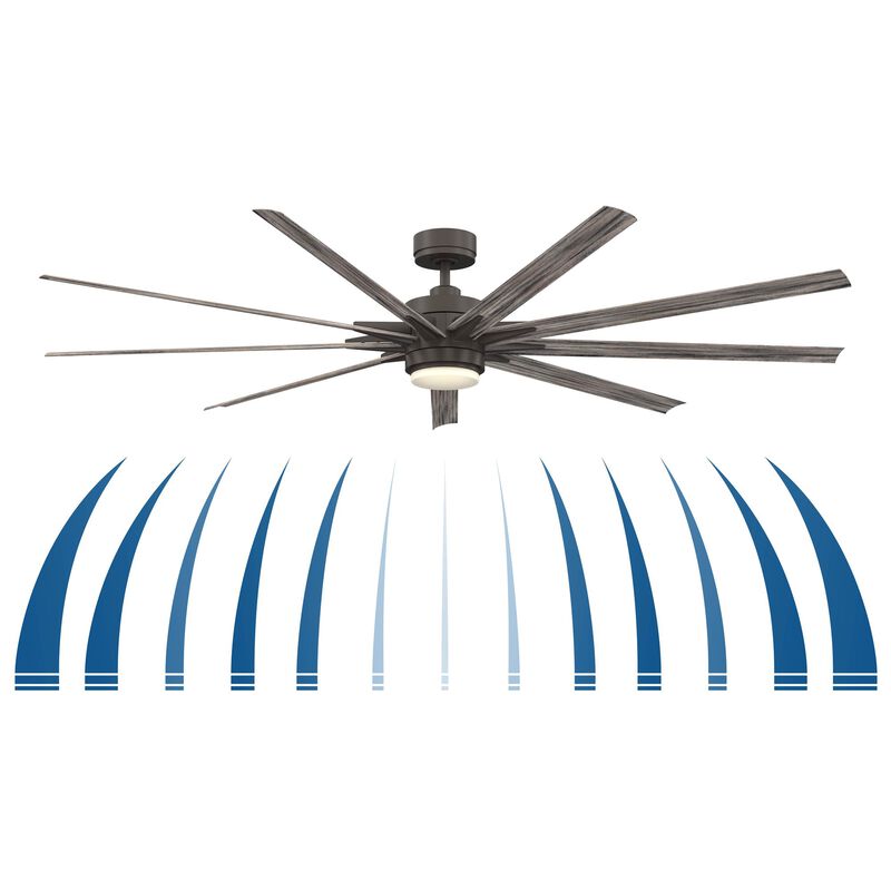 Odyn Outdoor Rated 84 Inch Ceiling Fan with Light Kit by Fanimation