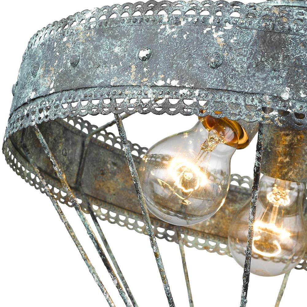 Ferris 12 Inch Semi-flush by Golden Lighting