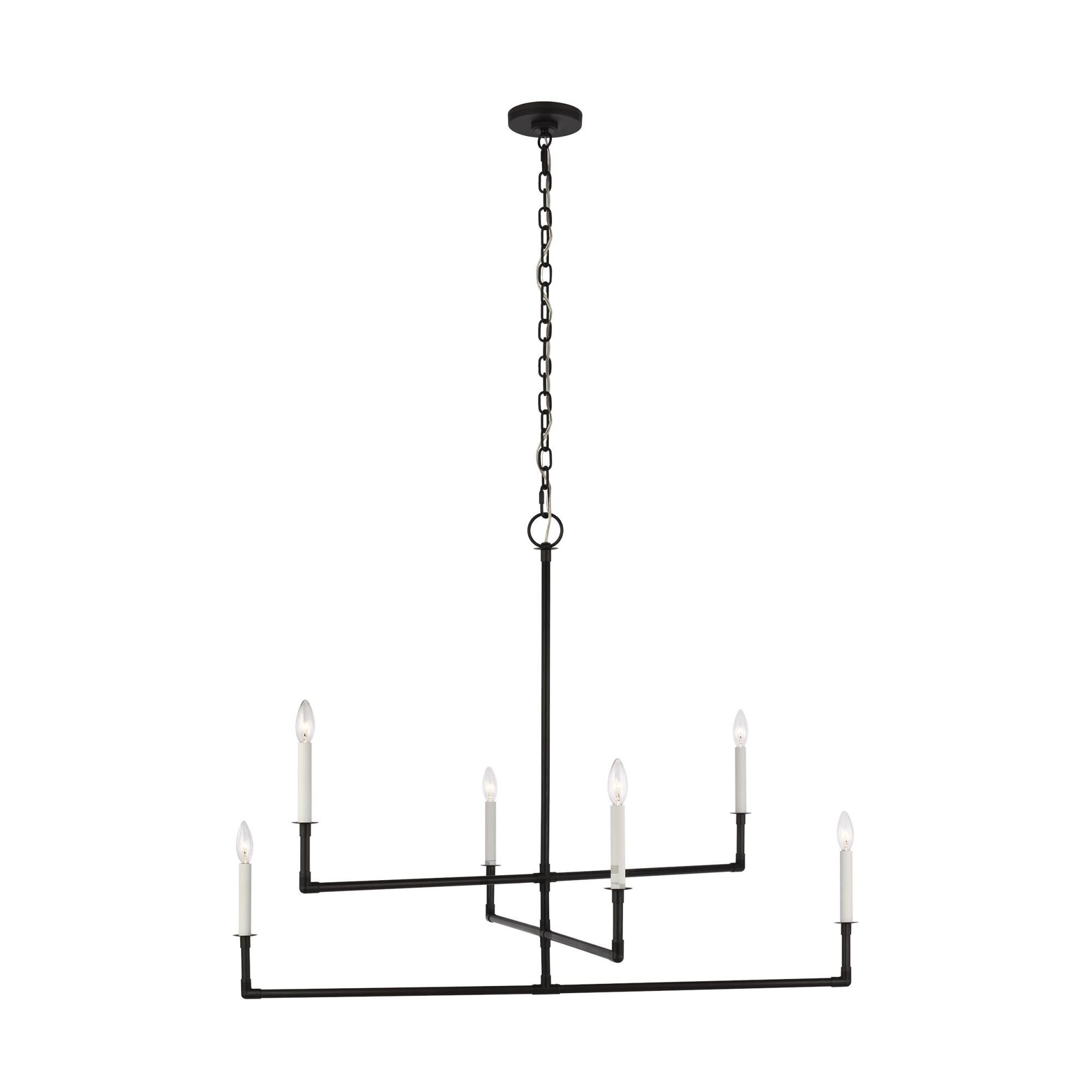 Chapman & Myers Bayview 44 Inch 6 Light Chandelier by Visual Comfort Studio Collection
