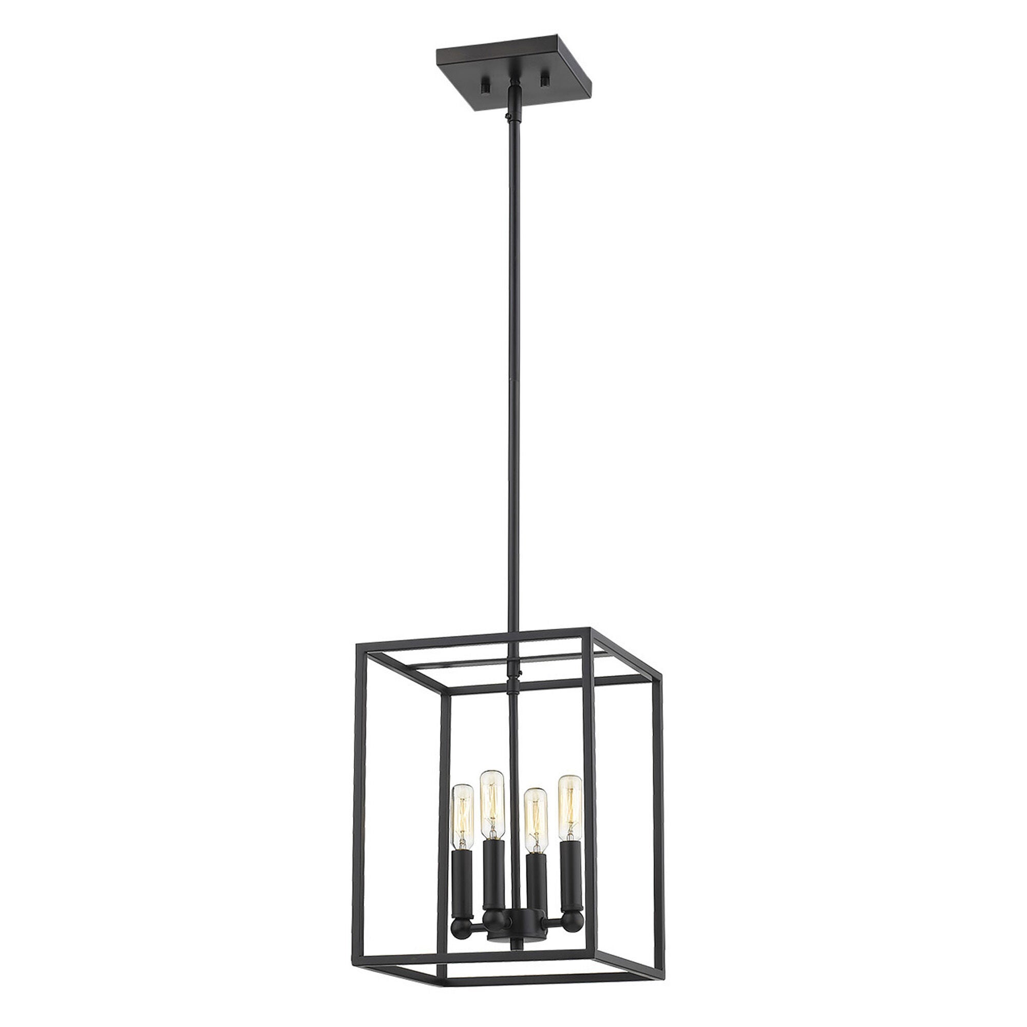 Shown in Matte Black finish and -- glass and -- shade