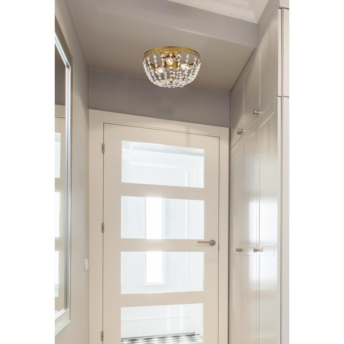 Kylie 12 Inch 3 Light Flush Mount by Elegant Lighting