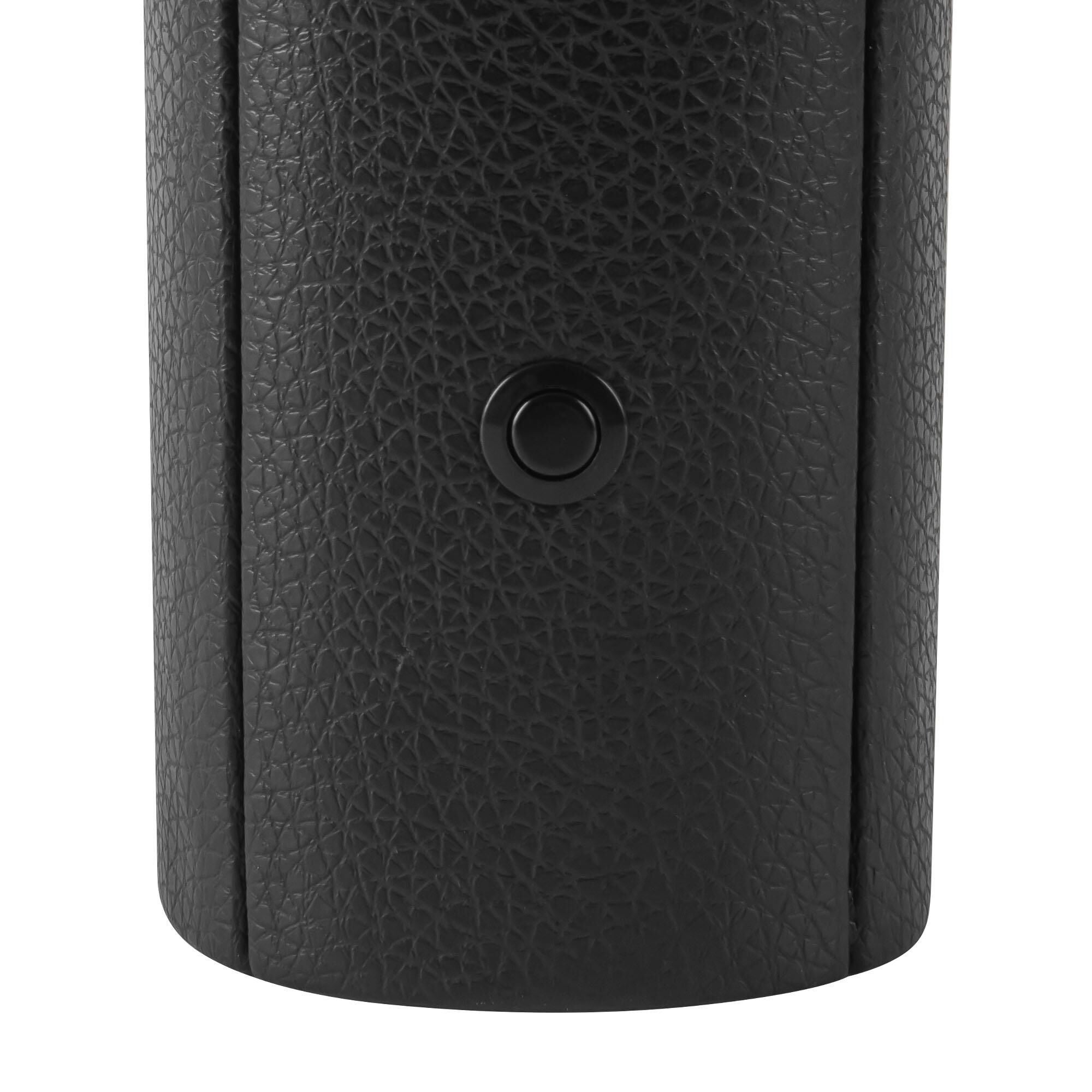 Shown in Brown Vegan Leather finish and Frosted Acrylic Diffuser glass