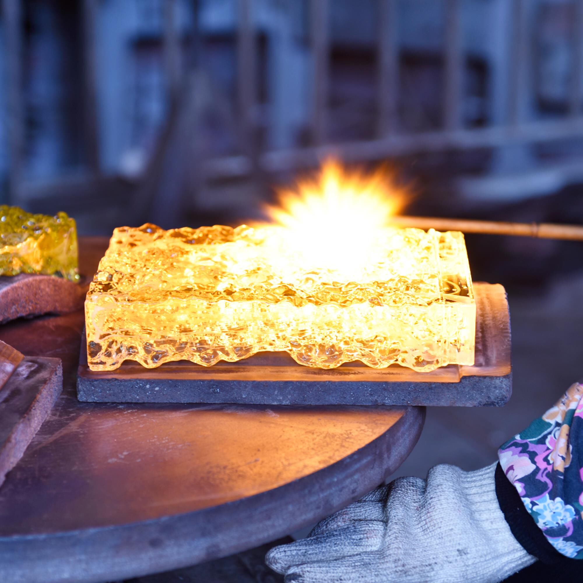 Shown in Brass finish and Clear crystal