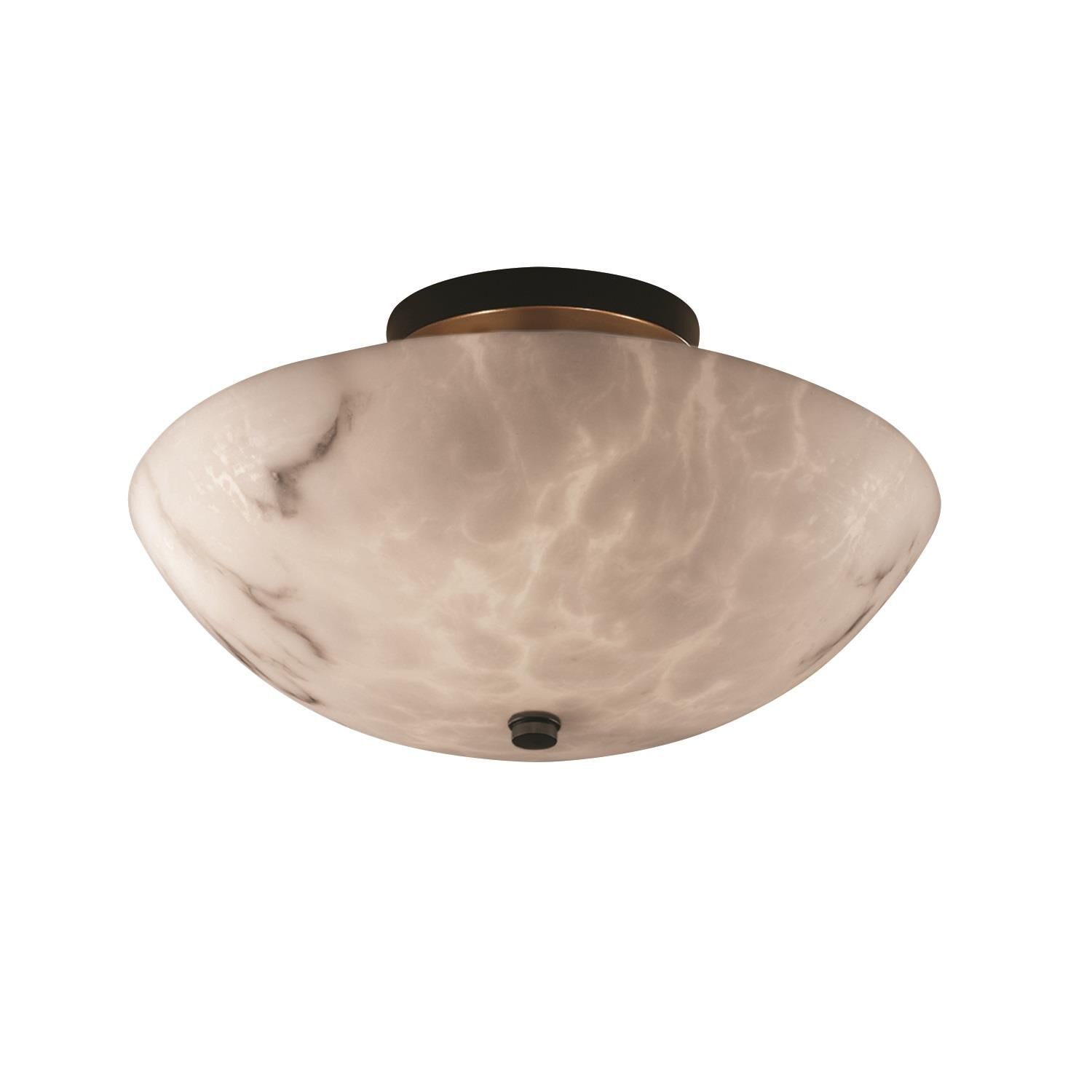 Lumenaria 14 Inch 2 Light Semi Flush Mount by Justice Design Group