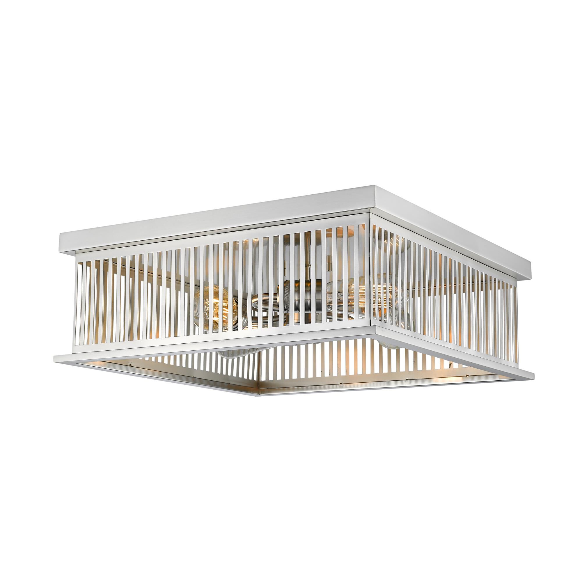 Shown in Brushed Nickel finish and Steel glass and Steel shade