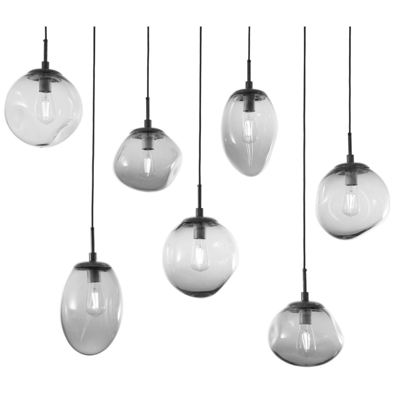 Levi Wilson Nebula 50 Inch 7 Light Linear Suspension Light by Hammerton Studio