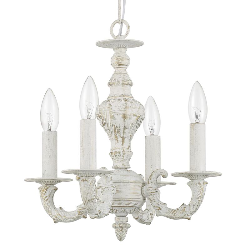 Paris Market 13 Inch 4 Light Mini Chandelier by Crystorama
